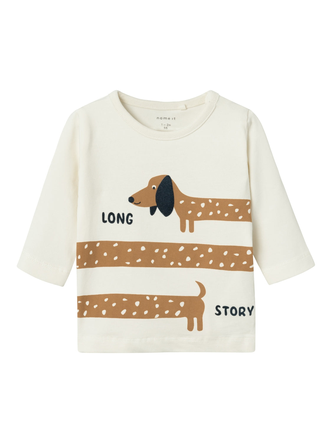 Camiseta Bebé Perro Salchicha Blanca