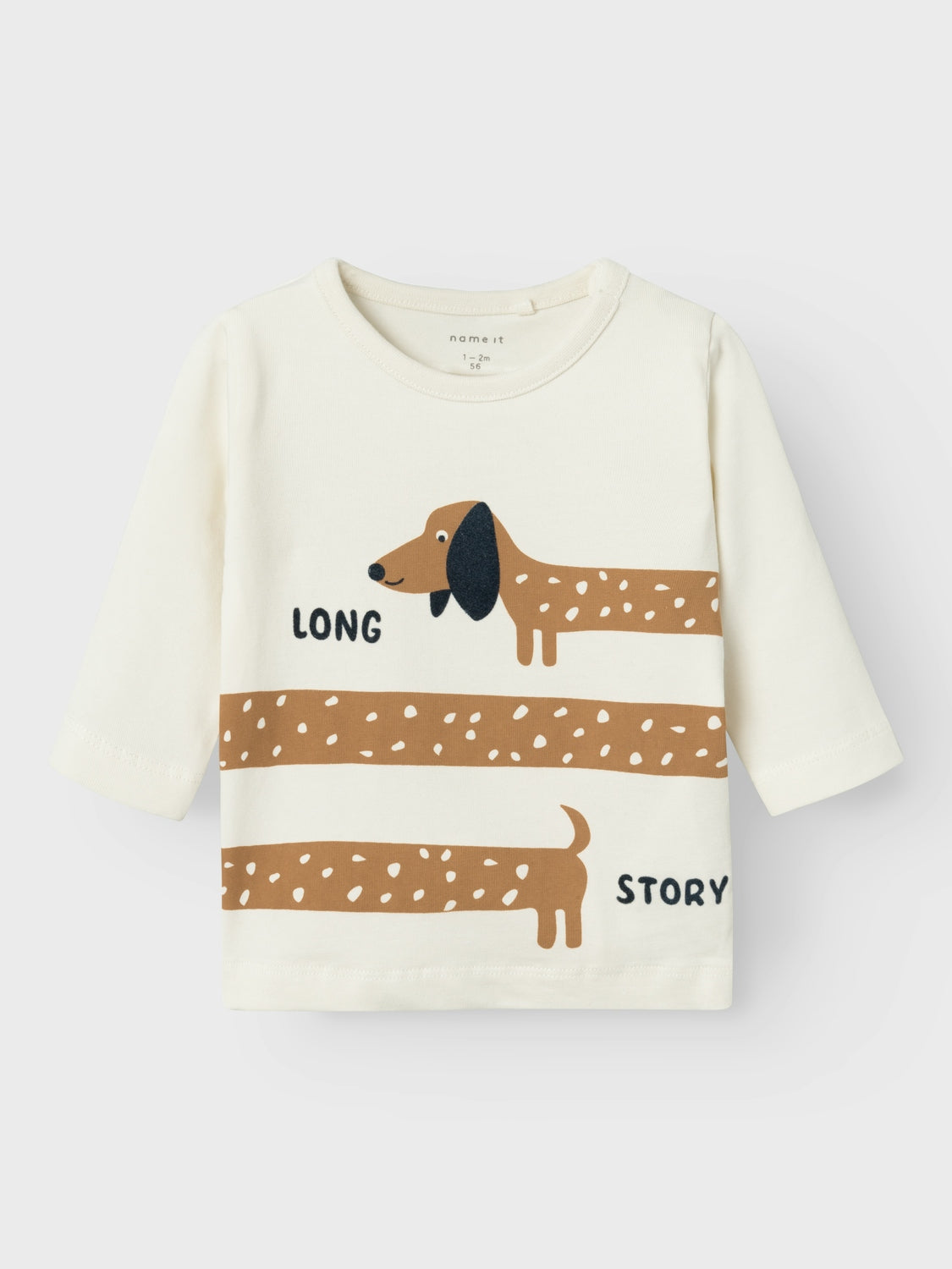 Camiseta Bebé Perro Salchicha Blanca