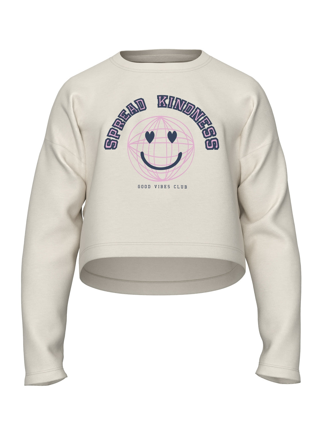 Camiseta Crop Smile Face Blanca