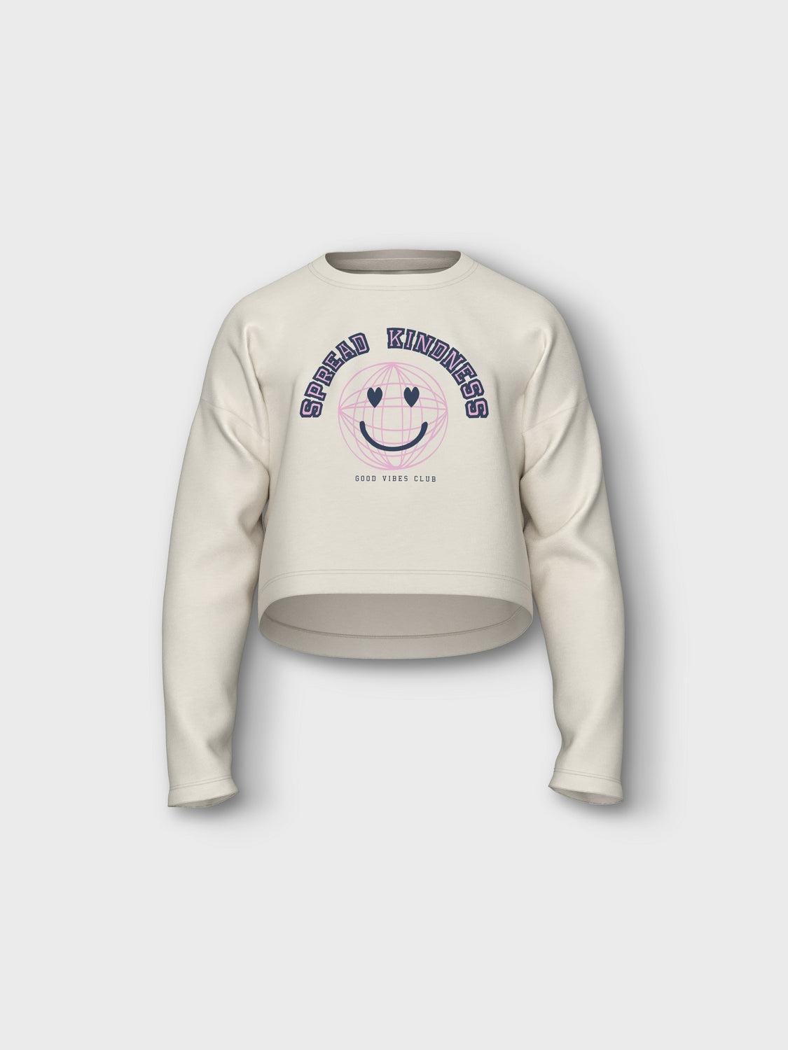 Camiseta Crop Smile Face Blanca