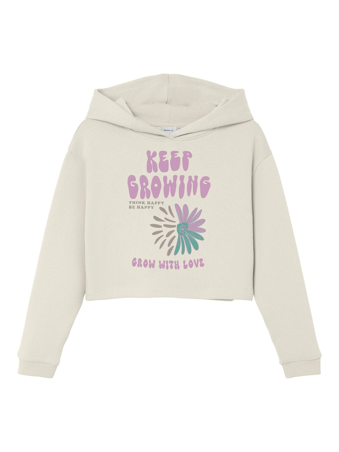 Sudadera Crop Keep Growing Blanca