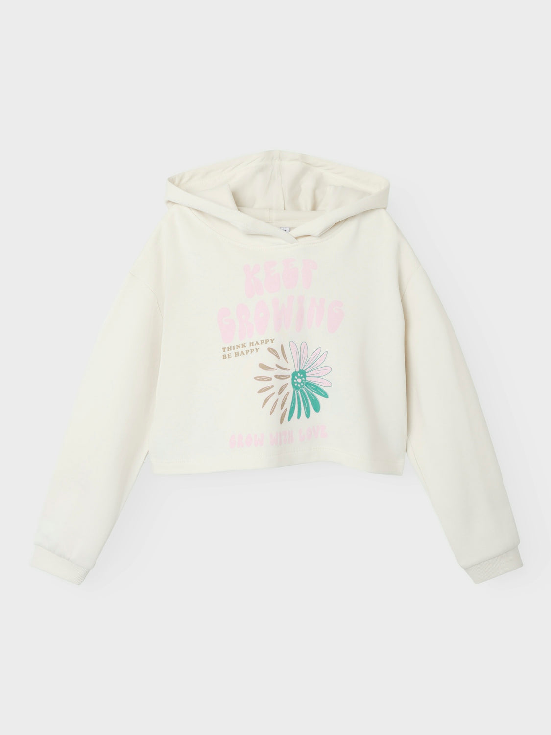 Sudadera Crop Keep Growing Blanca