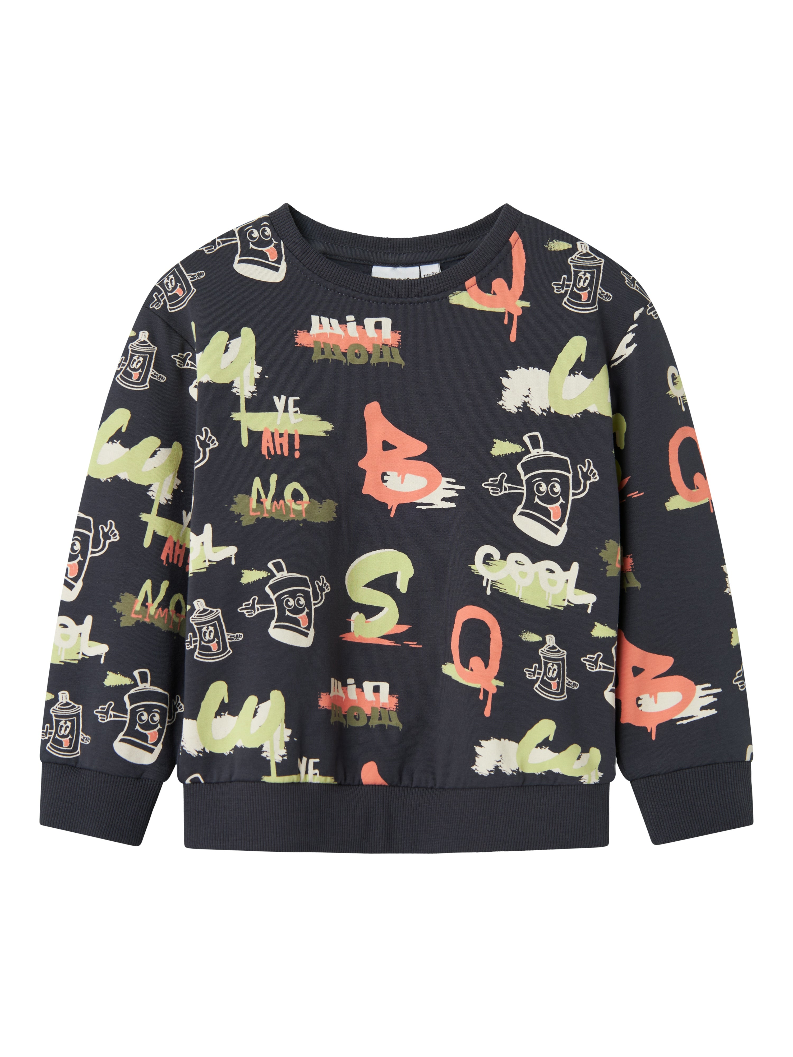 Sudadera Grafiti Spray Gris Oscuro Mini