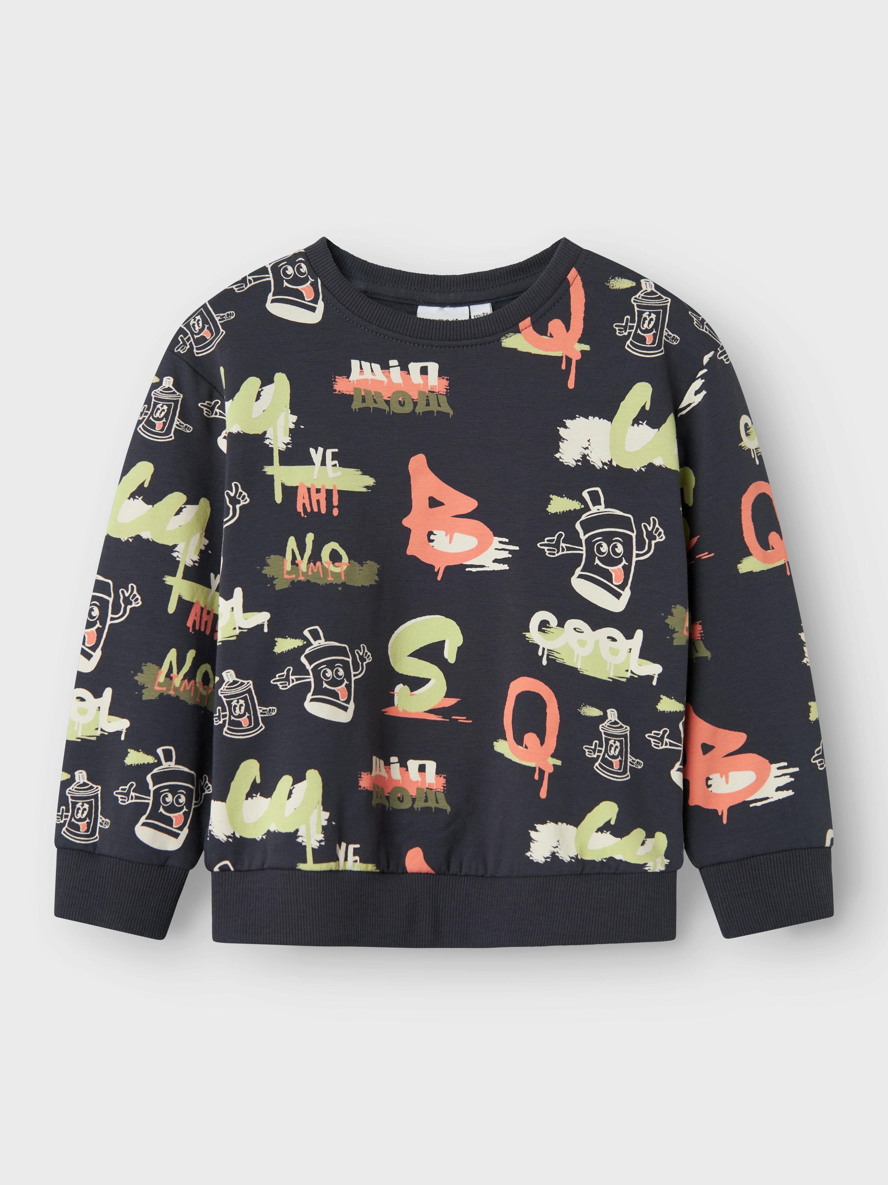 Sudadera Grafiti Spray Gris Oscuro Mini