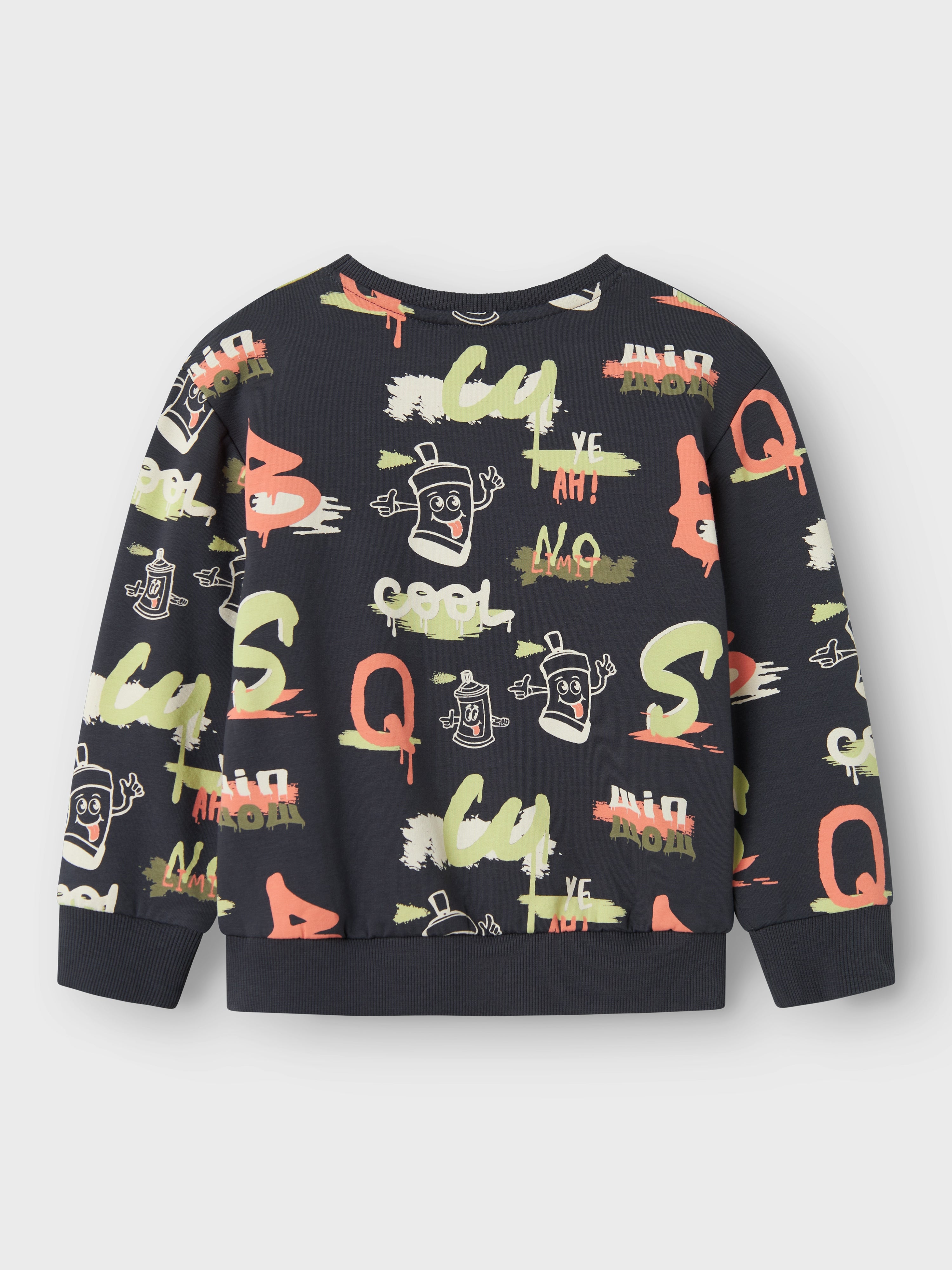 Sudadera Grafiti Spray Gris Oscuro Mini