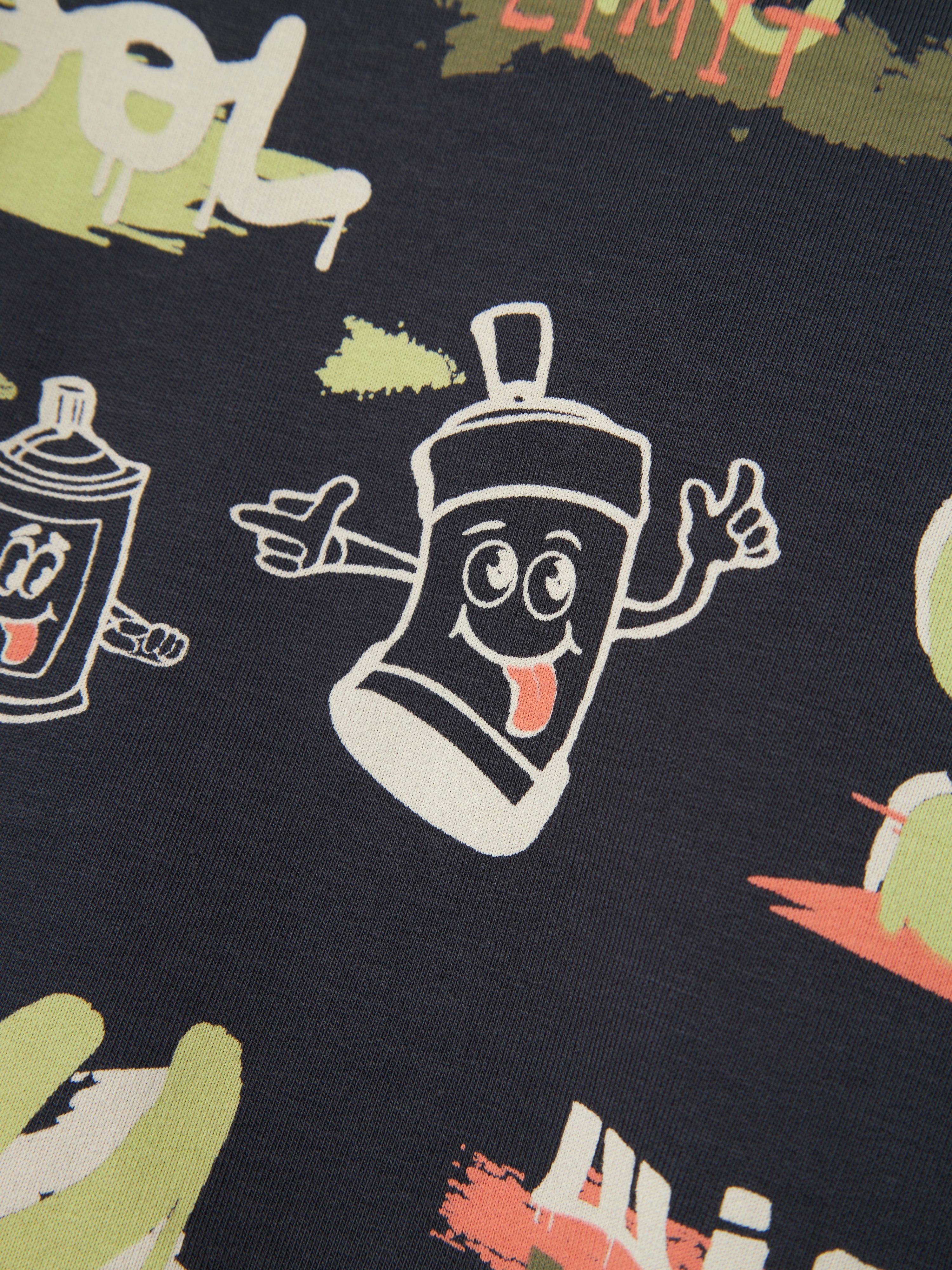 Sudadera Grafiti Spray Gris Oscuro Mini