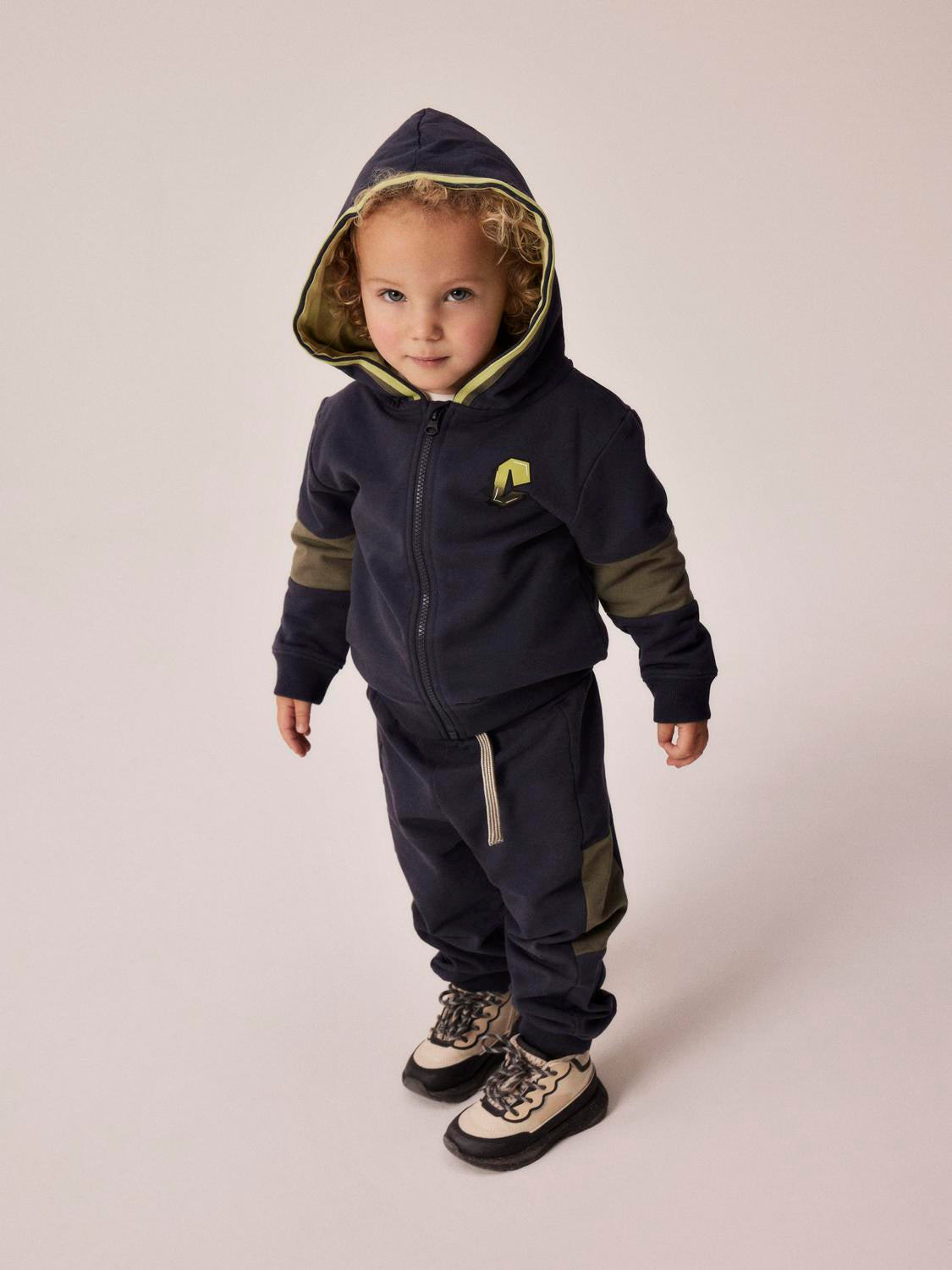 Sudadera Bicolor Marino/Verde