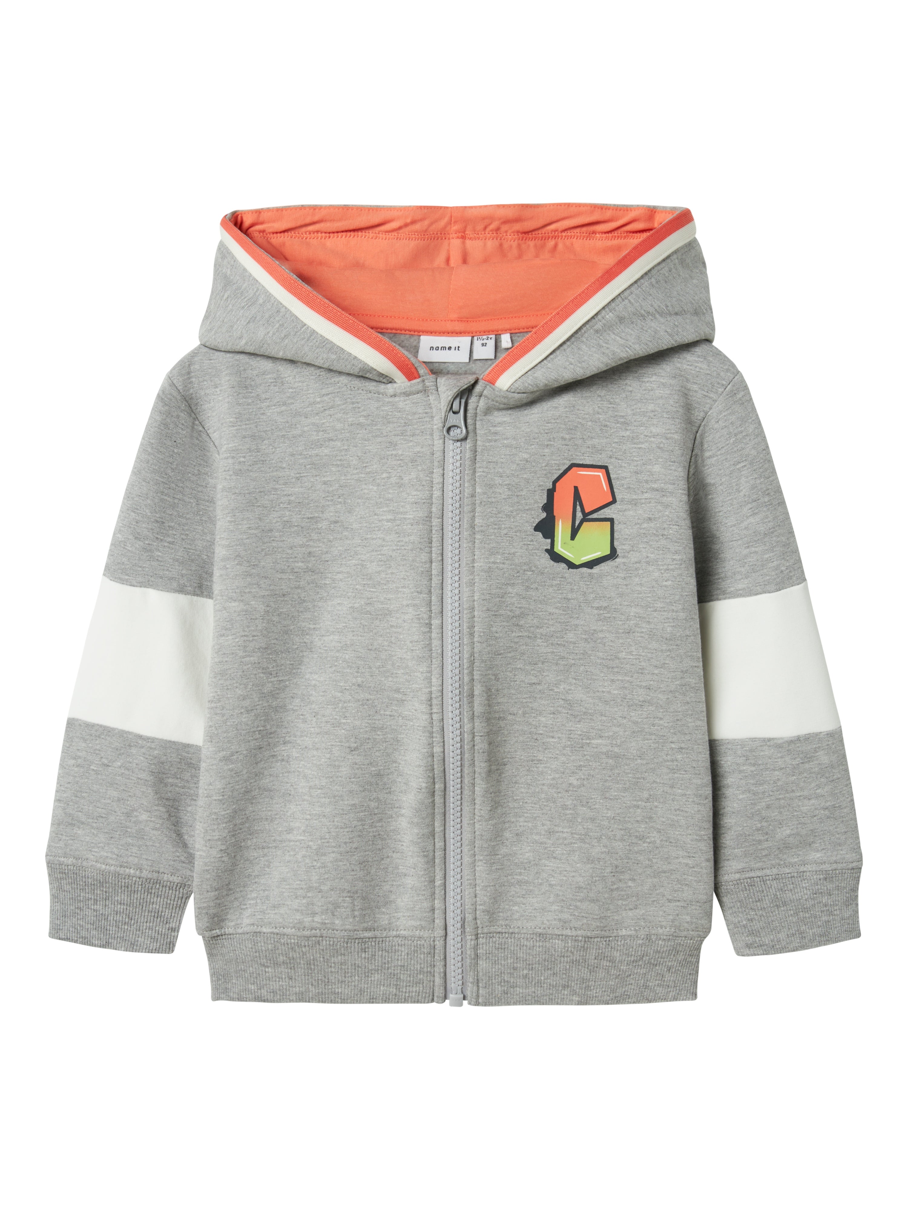 Sudadera Bicolor Gris/Naranja