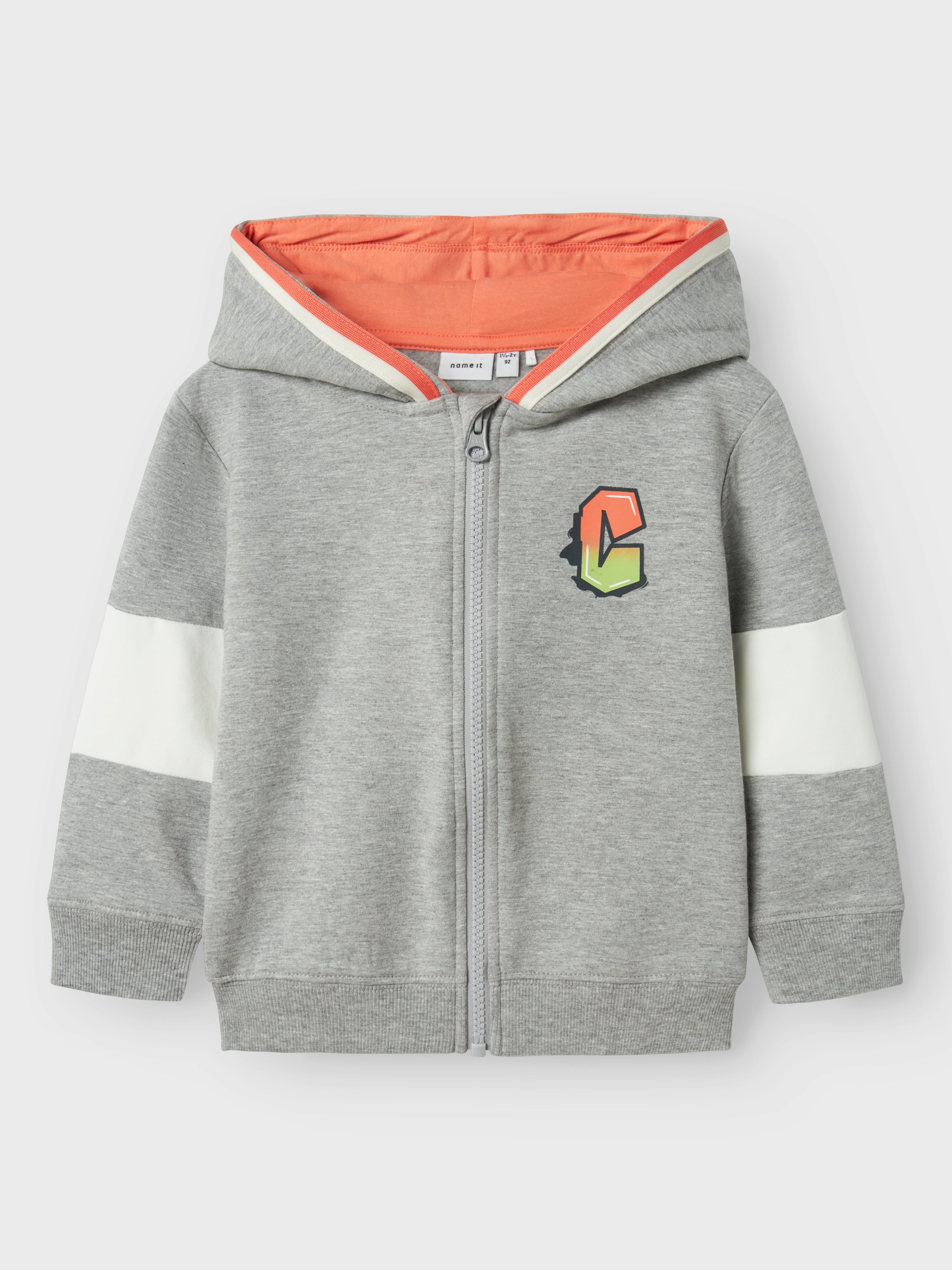 Sudadera Bicolor Gris/Naranja