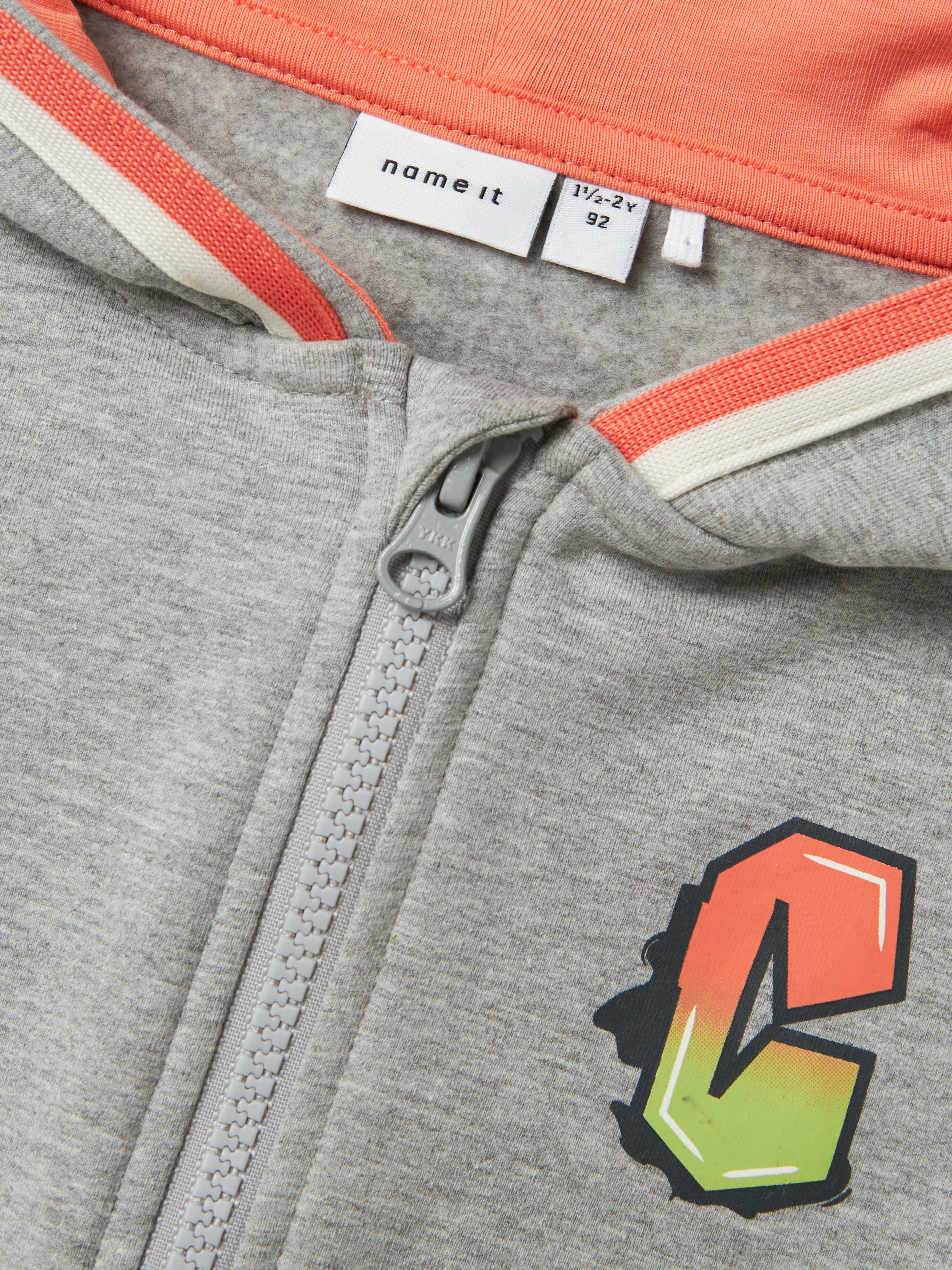 Sudadera Bicolor Gris/Naranja