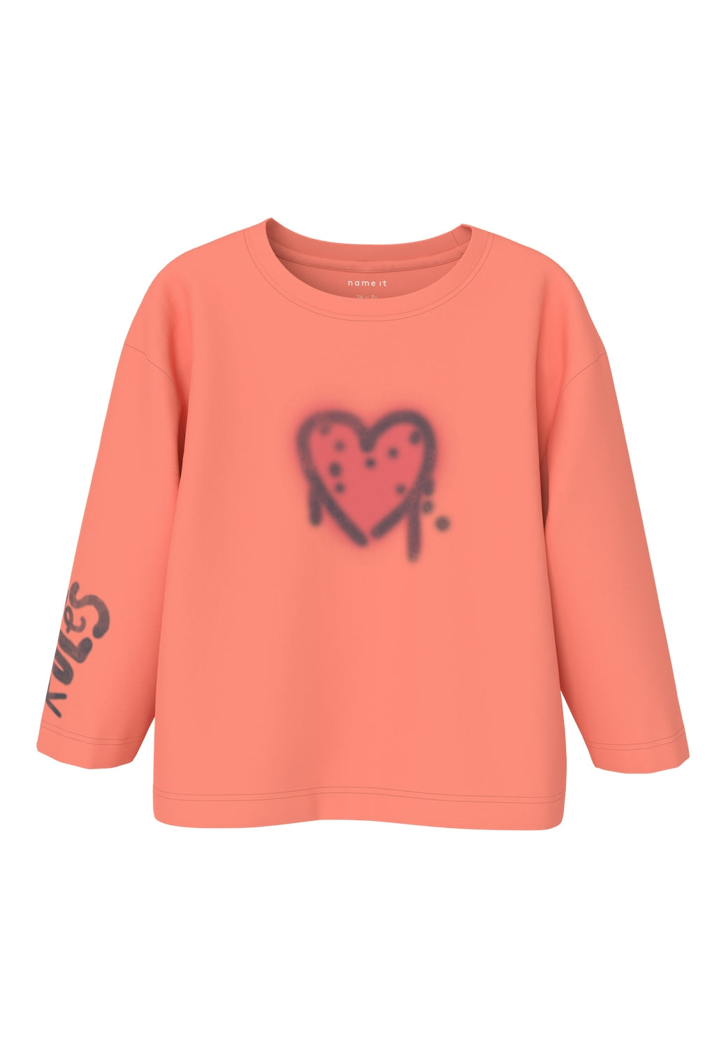 Camiseta Corazon Grafiti Coral Mini