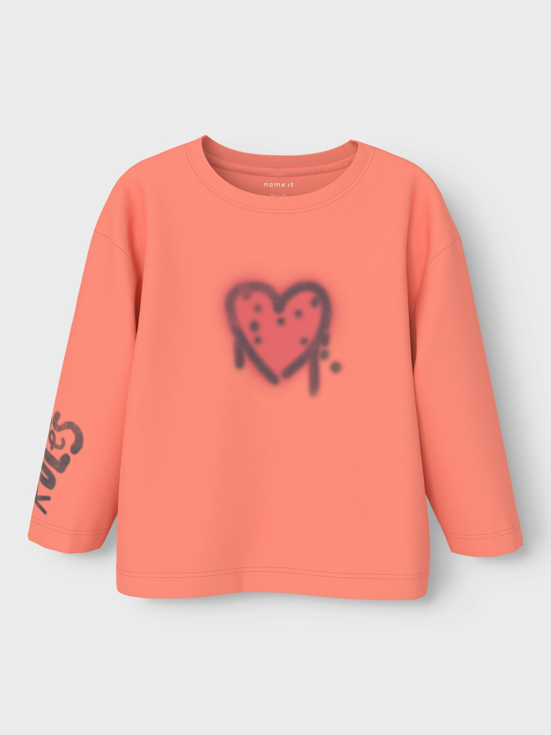 Camiseta Corazon Grafiti Coral Mini