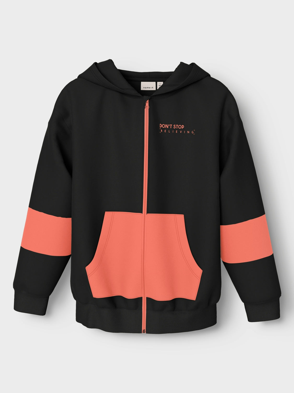 Sudadera Bicolor Negro/Coral Kid