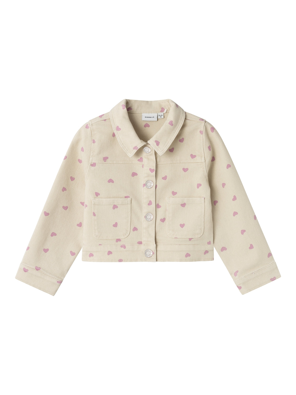 Chaqueta Vaquera Beige Corazones Mini
