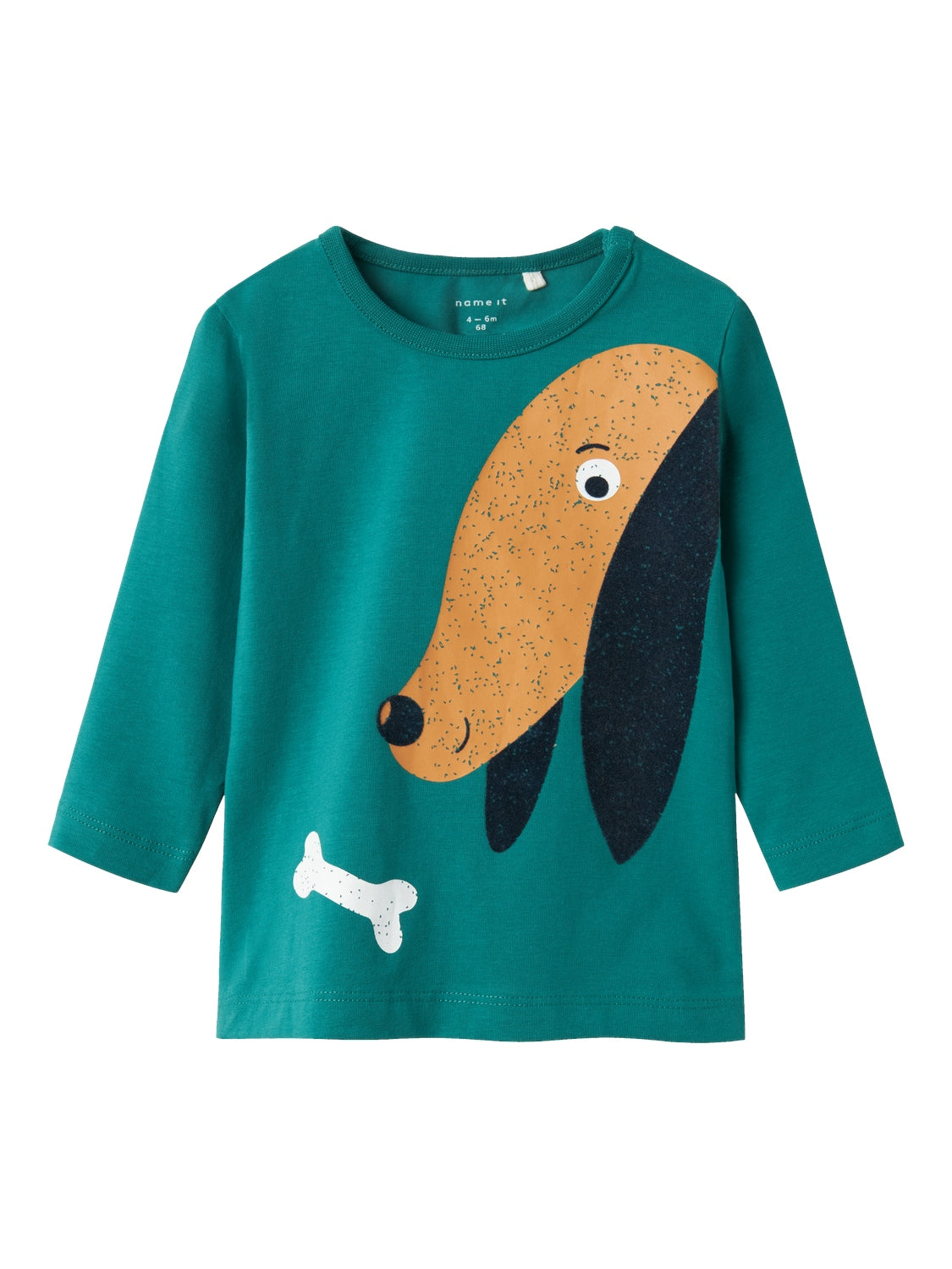 Camiseta Bebé Perro Salchicha Verde