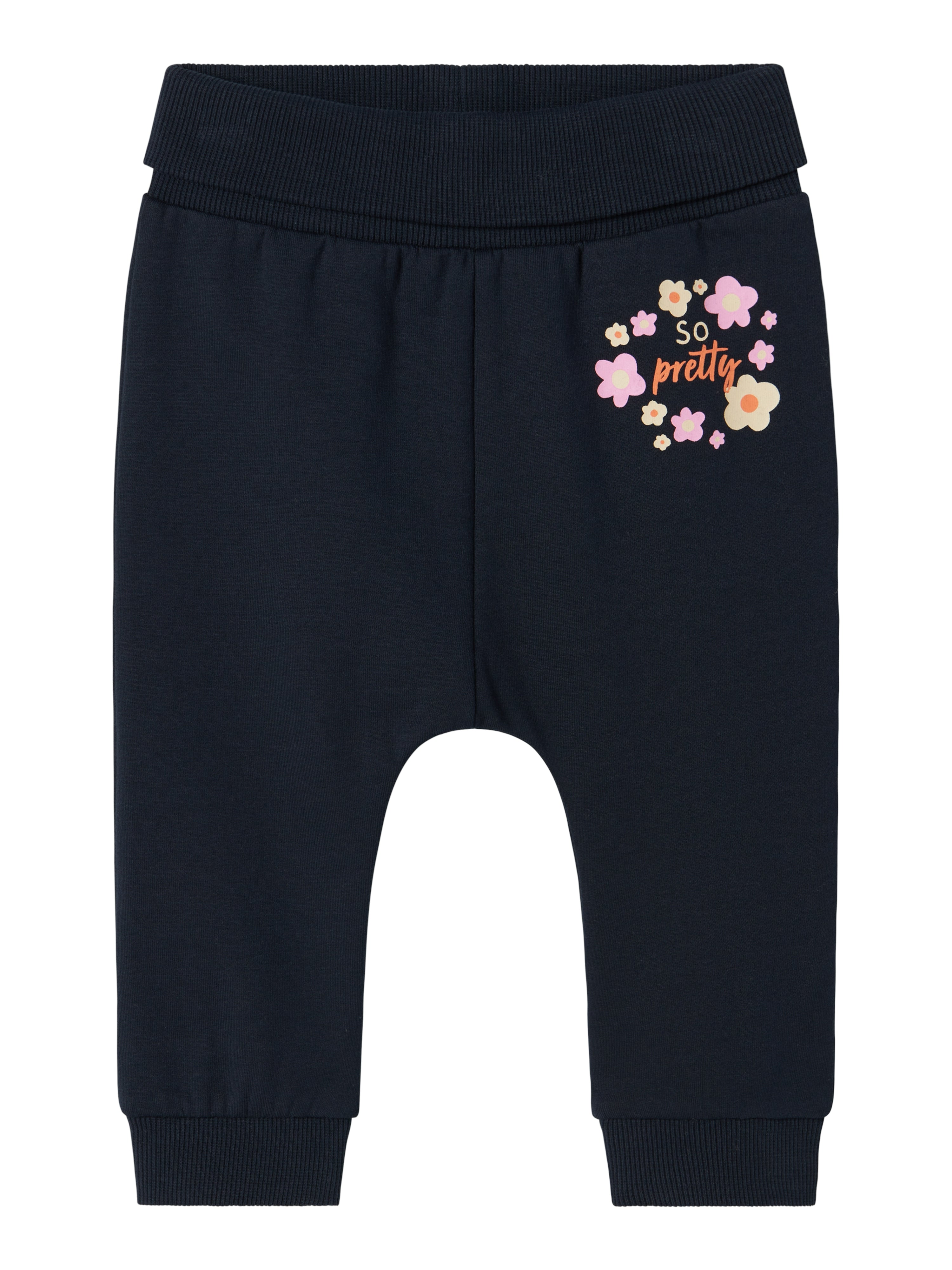Pantalón Chándal Marino Flores Bebé