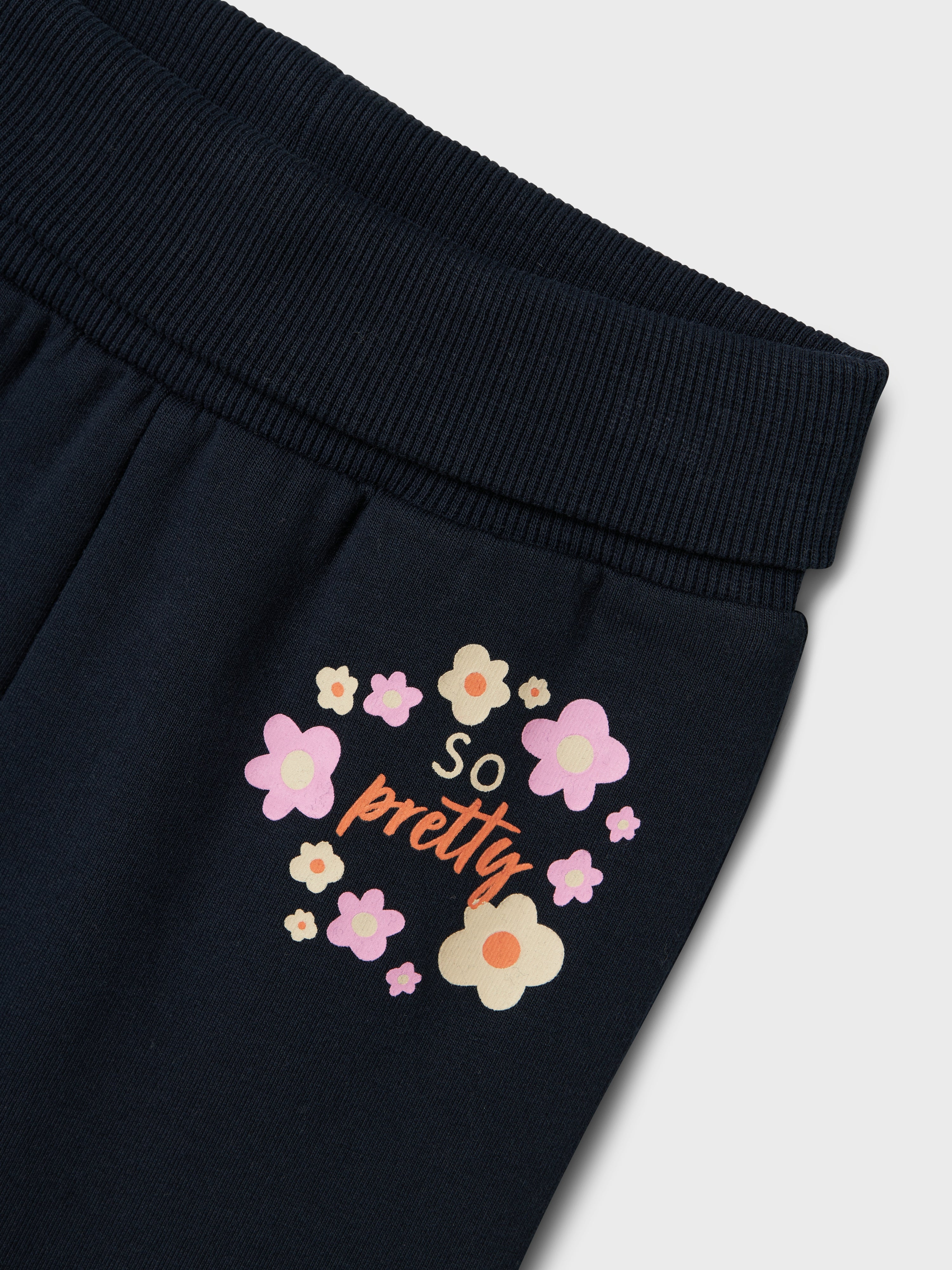 Pantalón Chándal Marino Flores Bebé