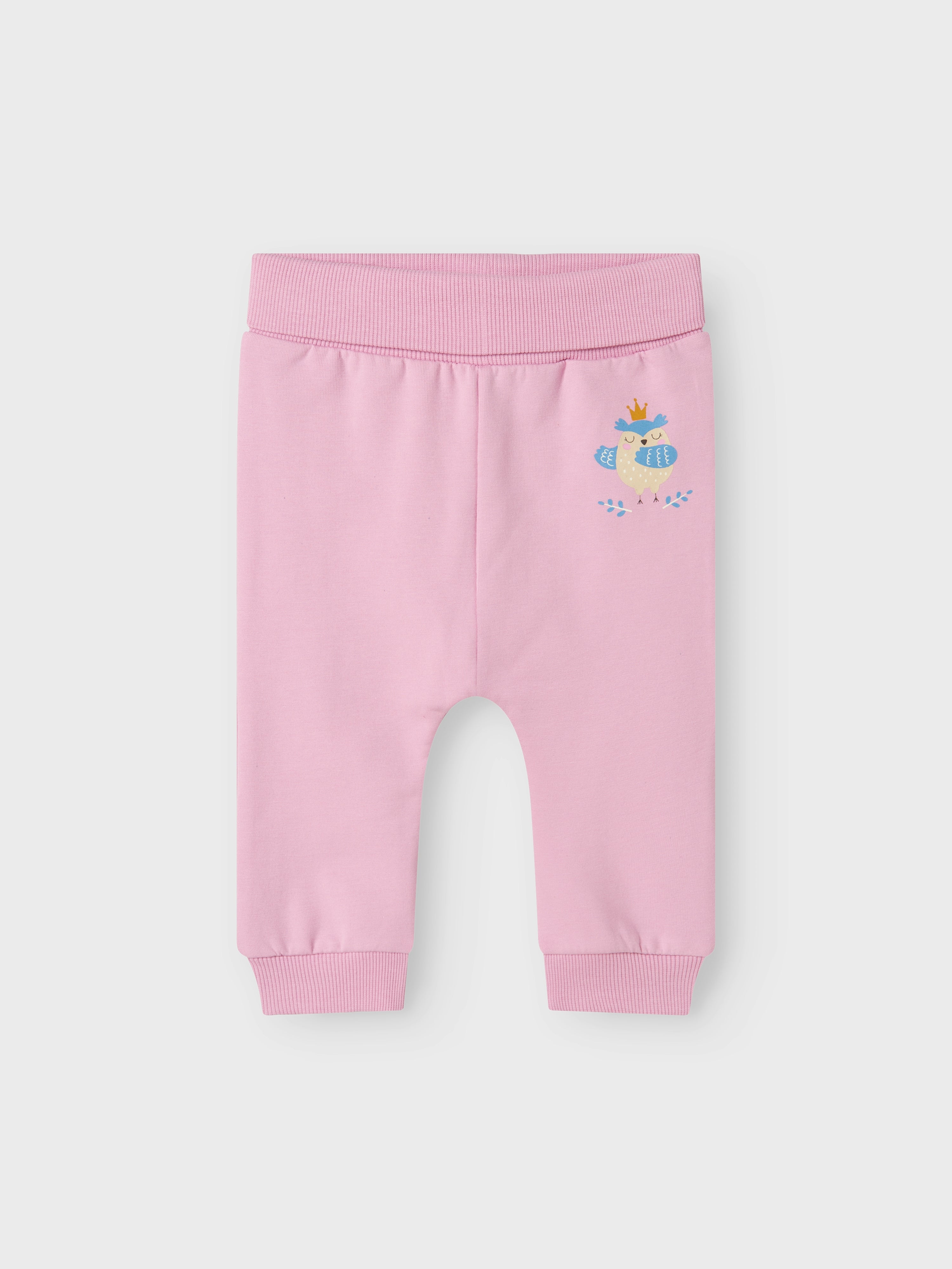 Pantalón Chándal Rosa Búho Bebé