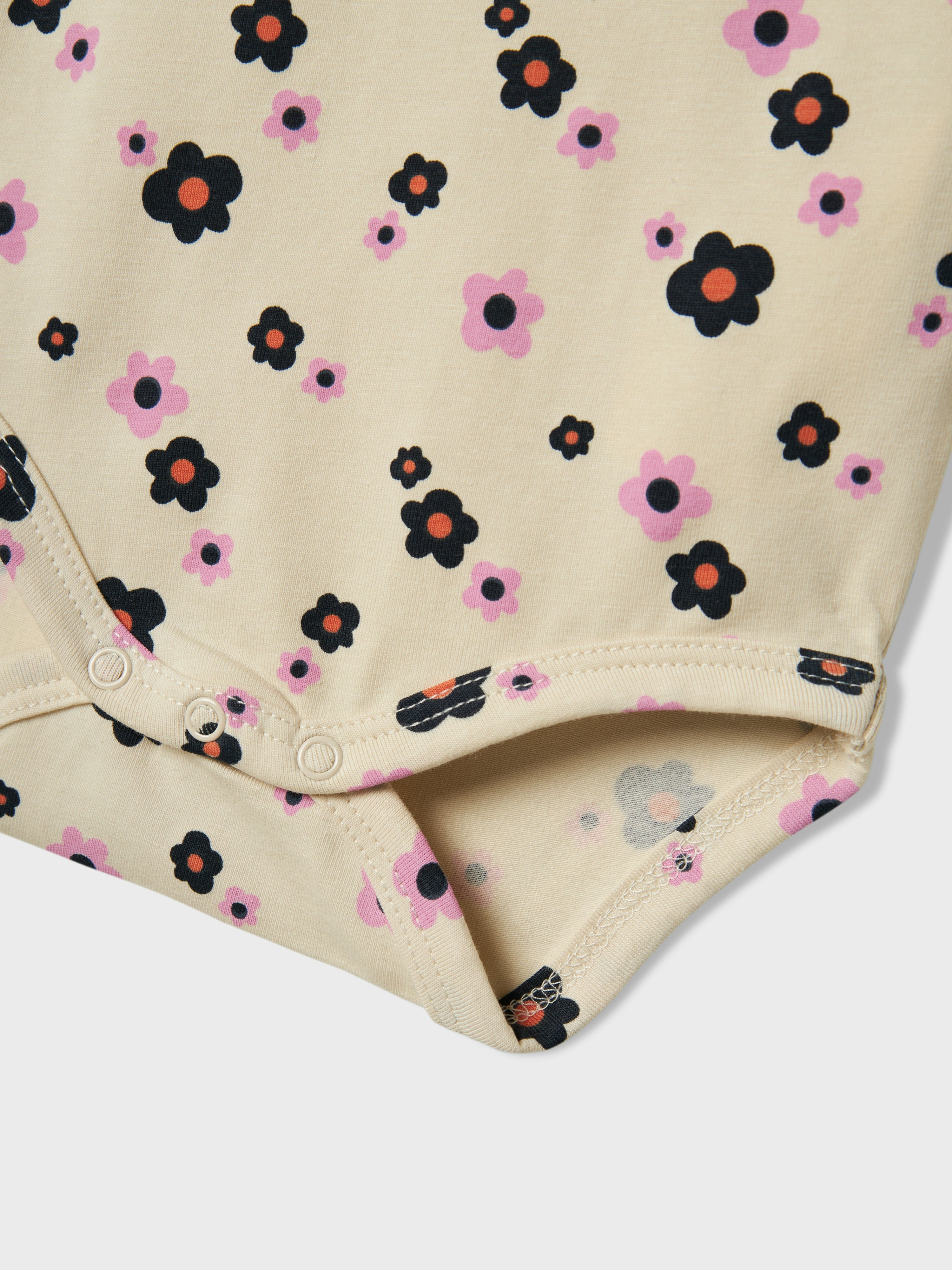 Body Beige Flores Bebé