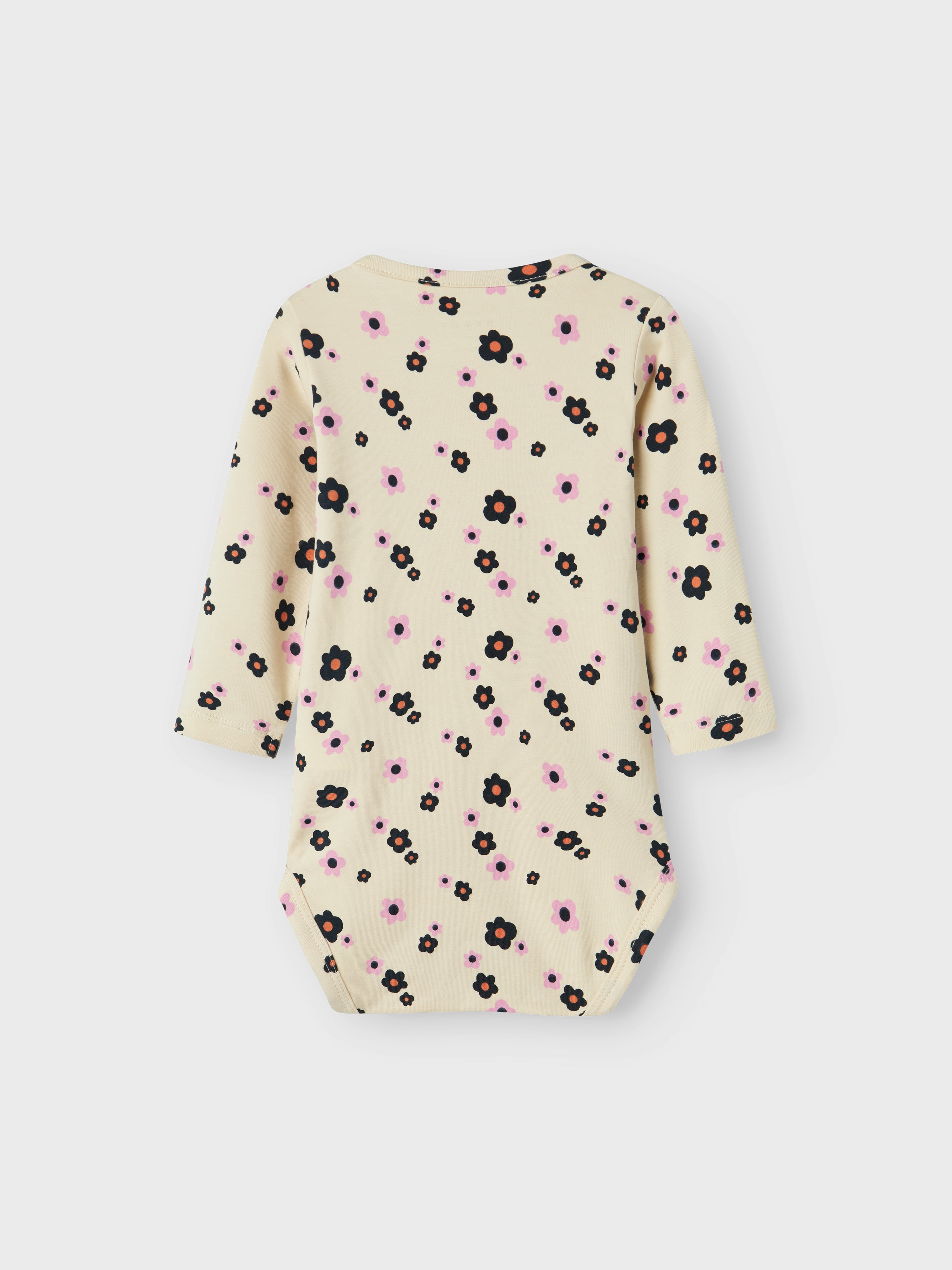 Body Beige Flores Bebé