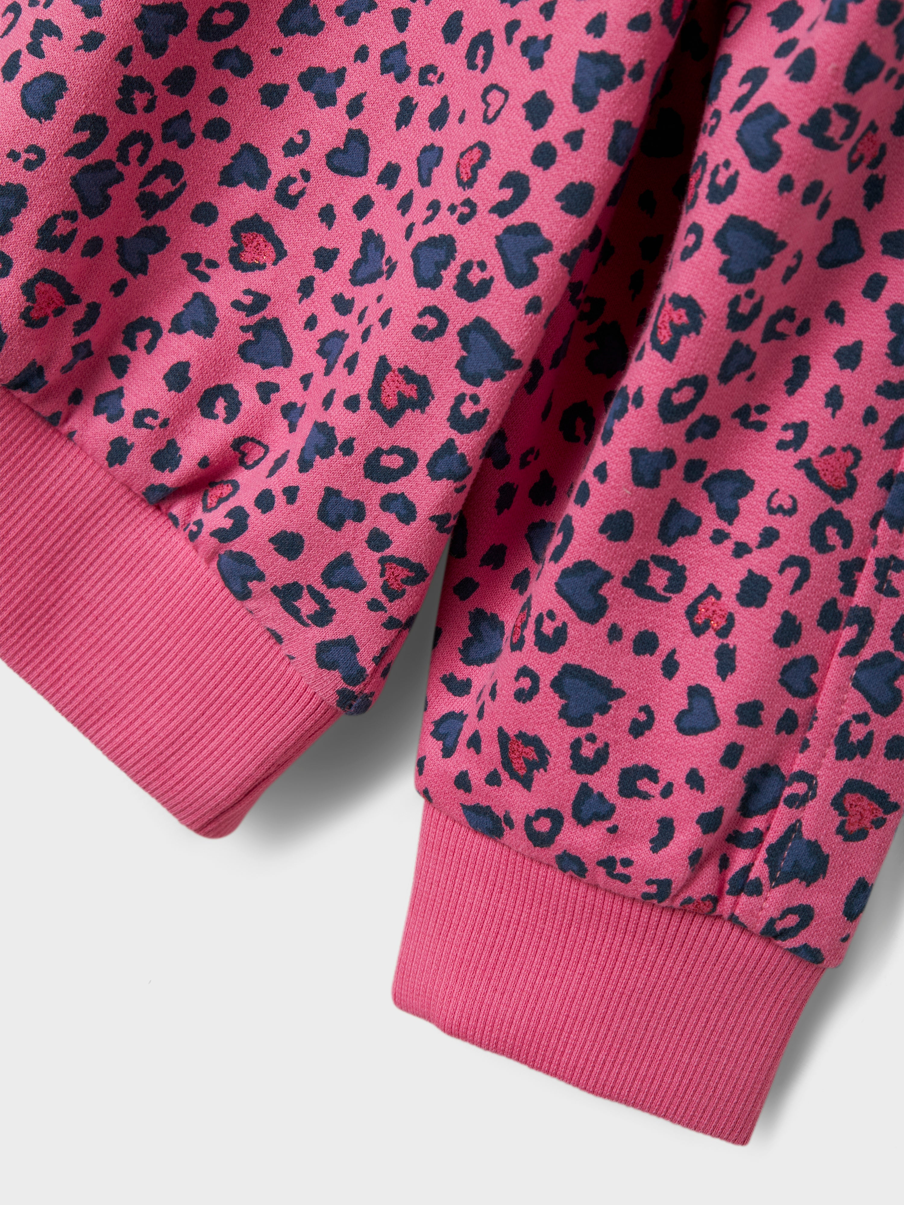 Sudadera Animal Print Fucsia Mini