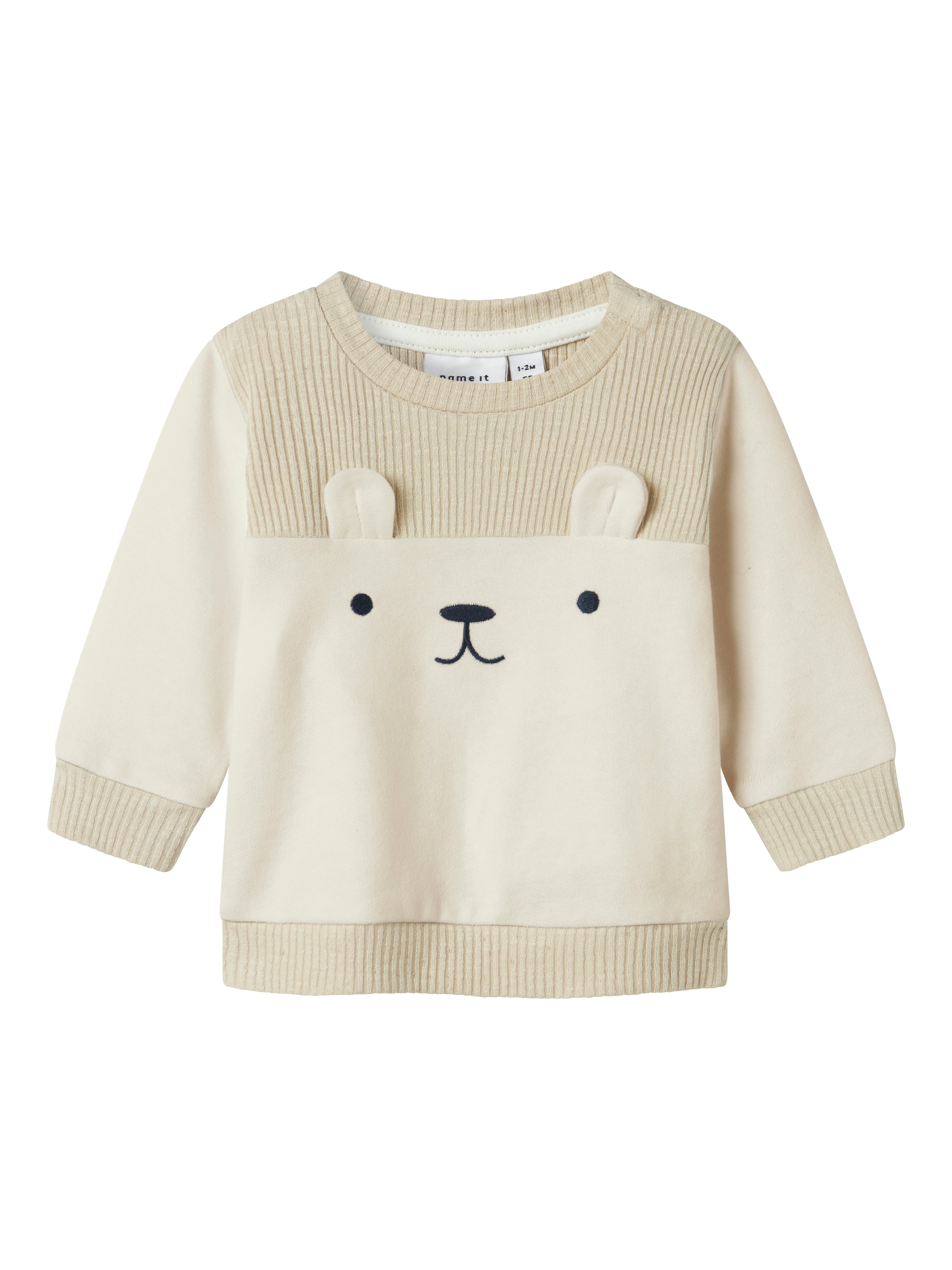 Sudadera Oso Blanca Bebé
