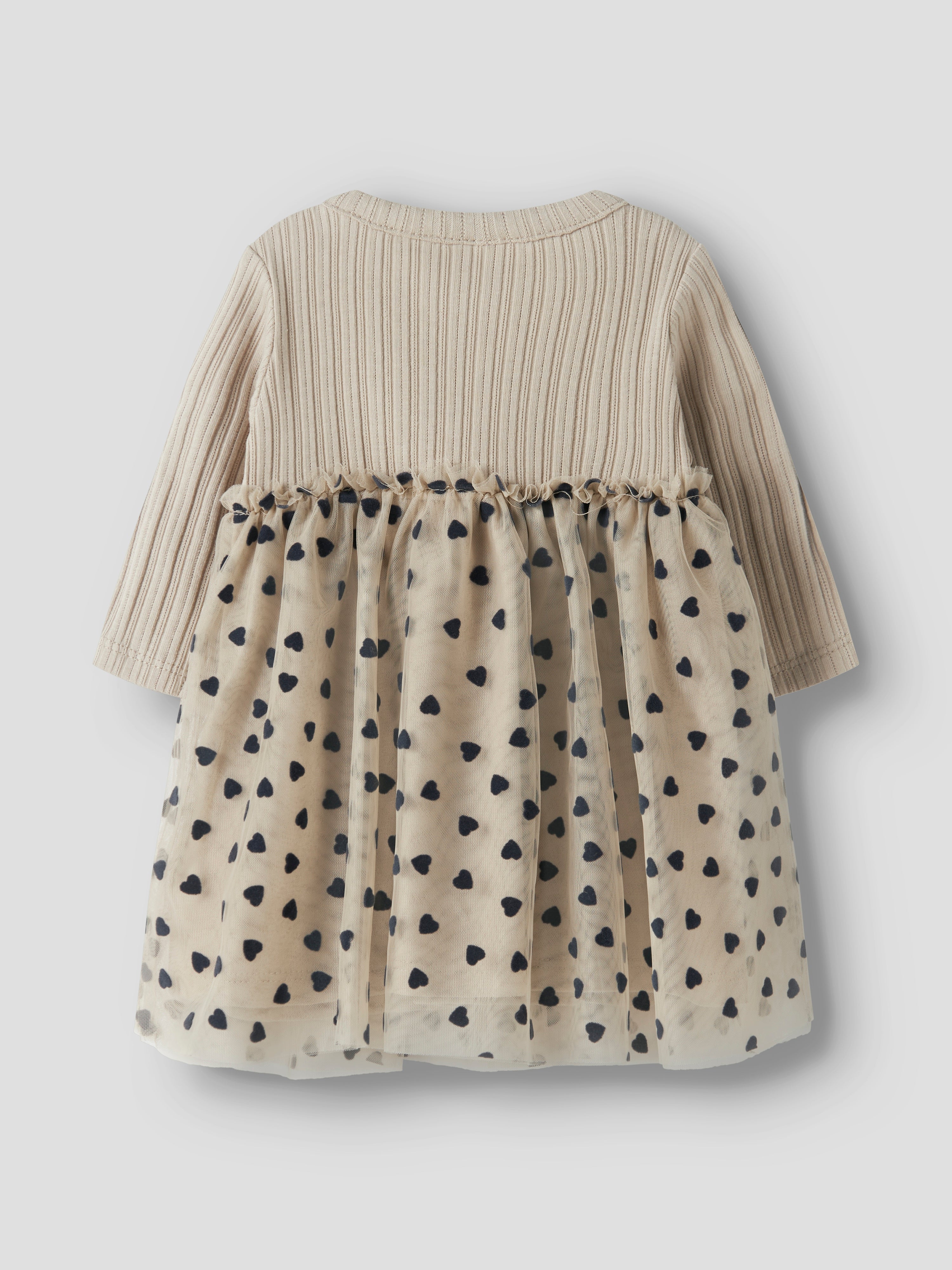 Vestido Tul Corazones Beige