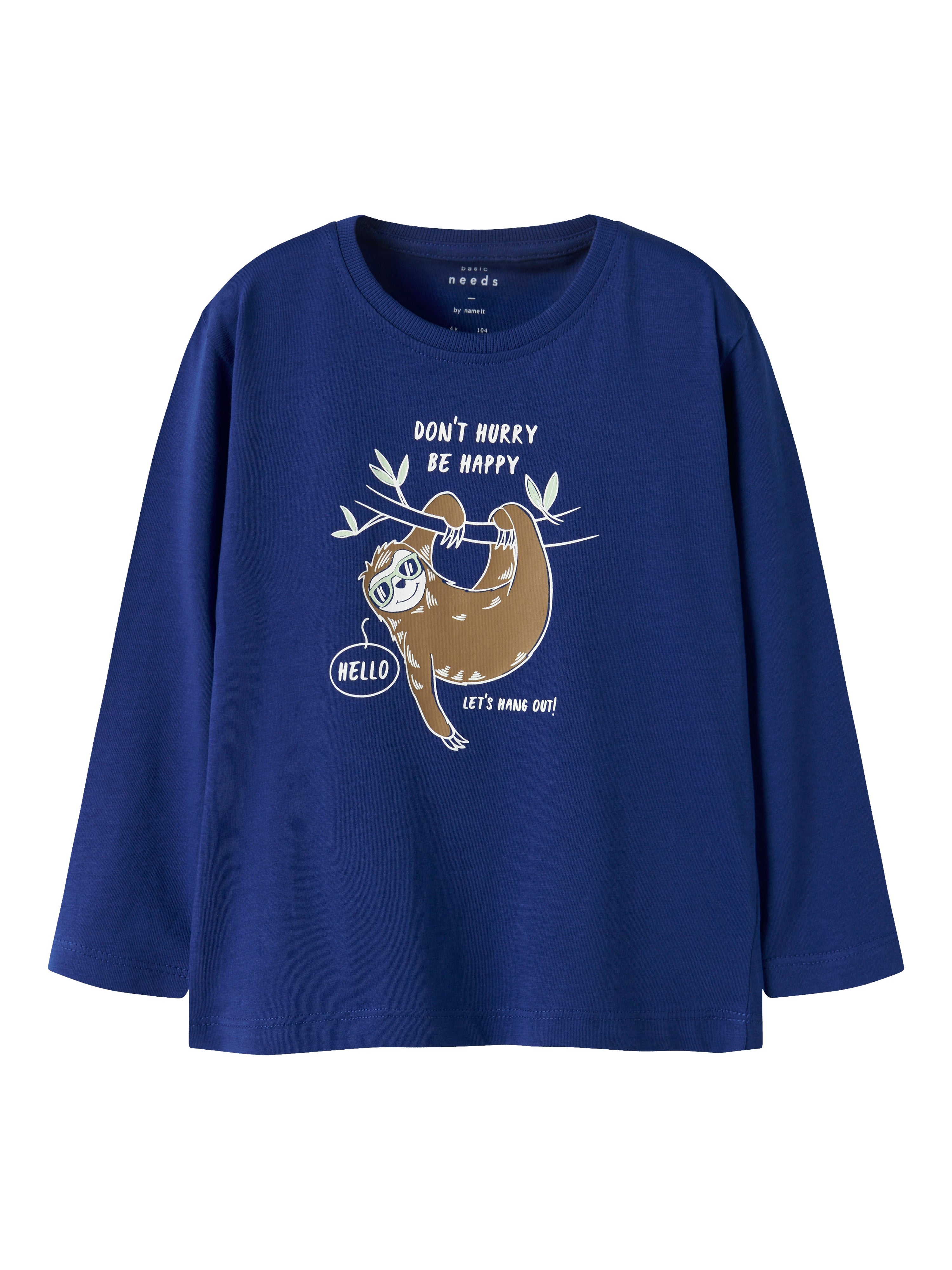 Camiseta Perezoso Azul Mini