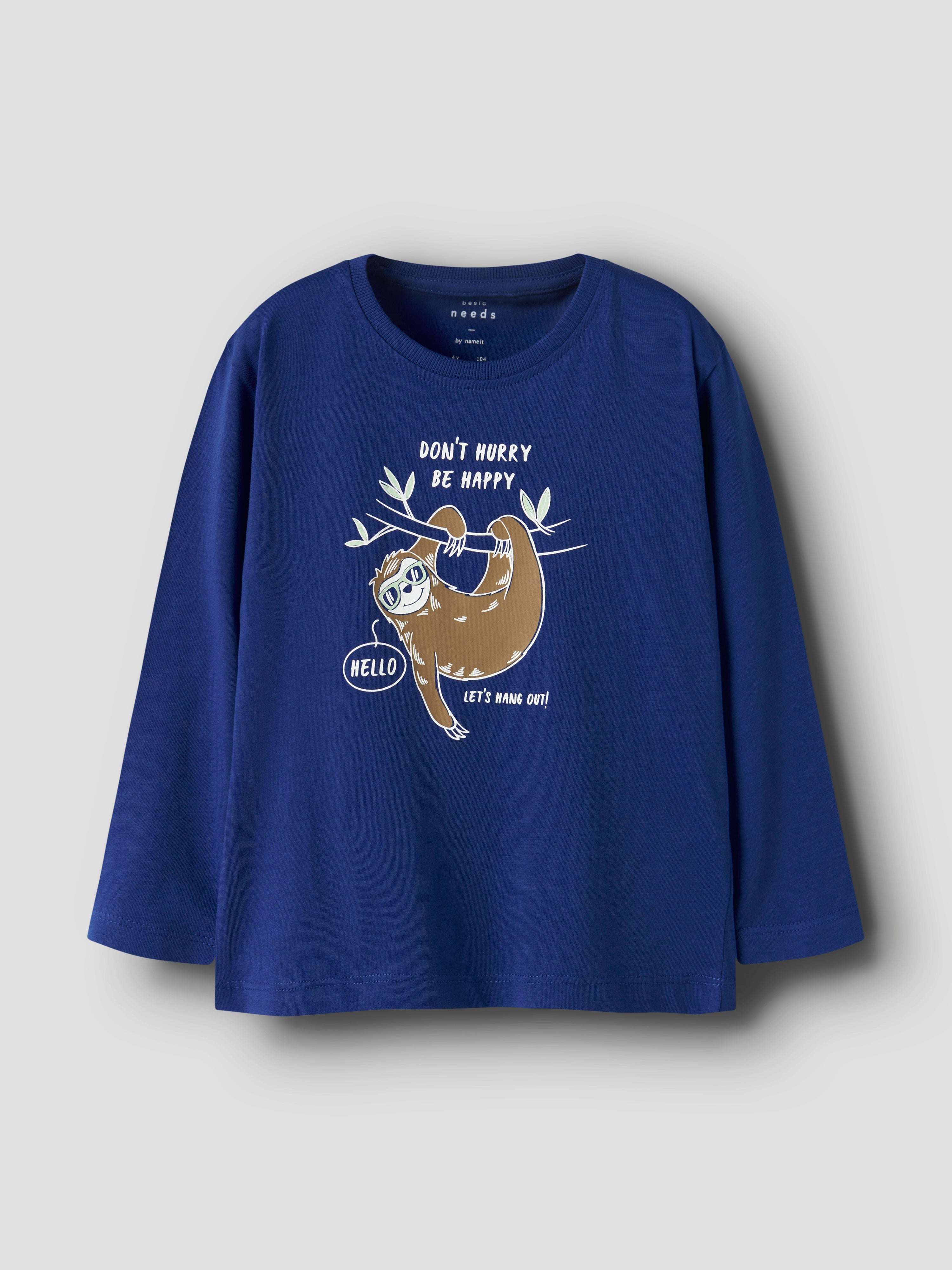Camiseta Perezoso Azul Mini
