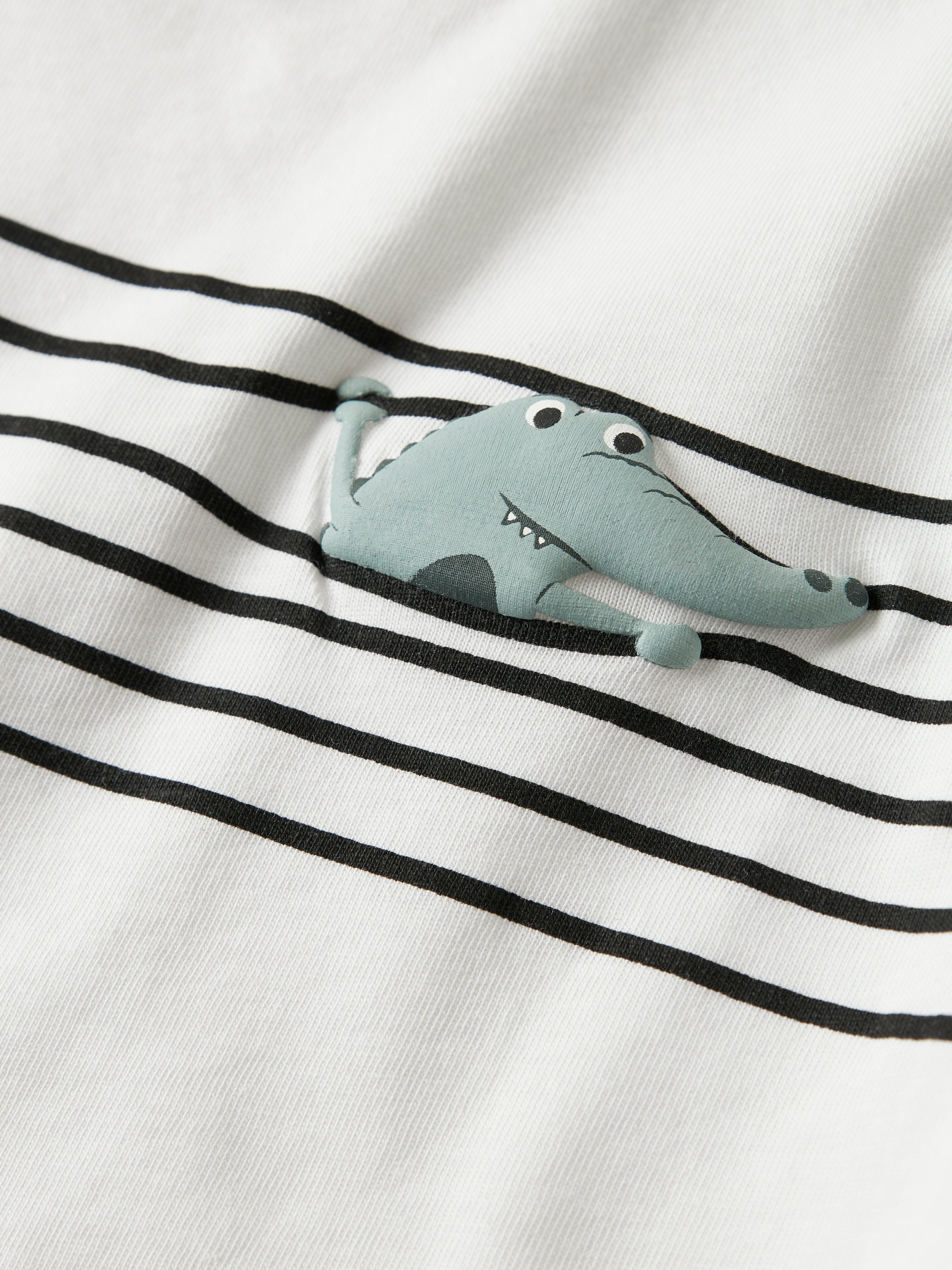 Camiseta Rayas Cocodrilo Mini
