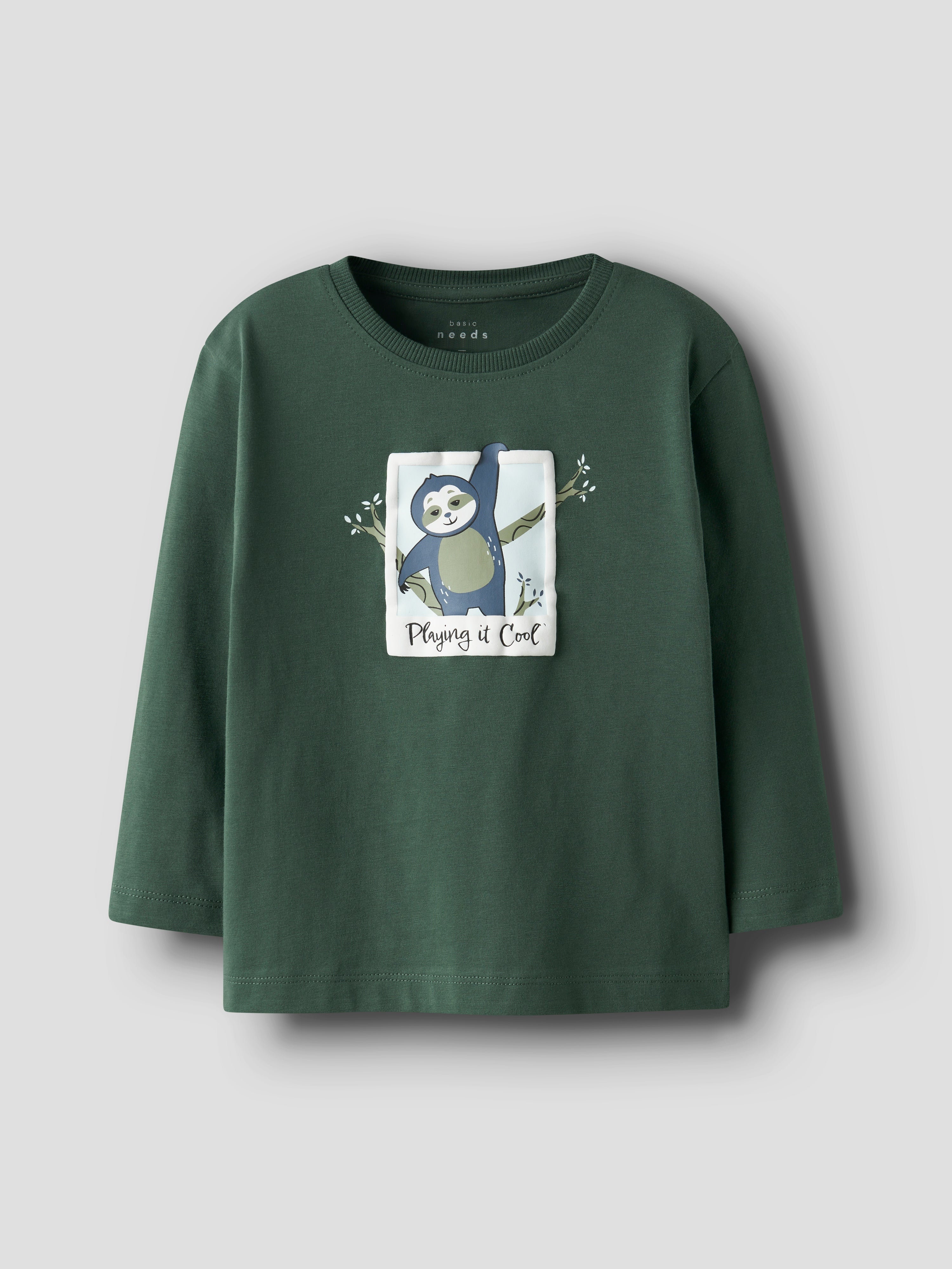 Camiseta Perezoso Verde Mini