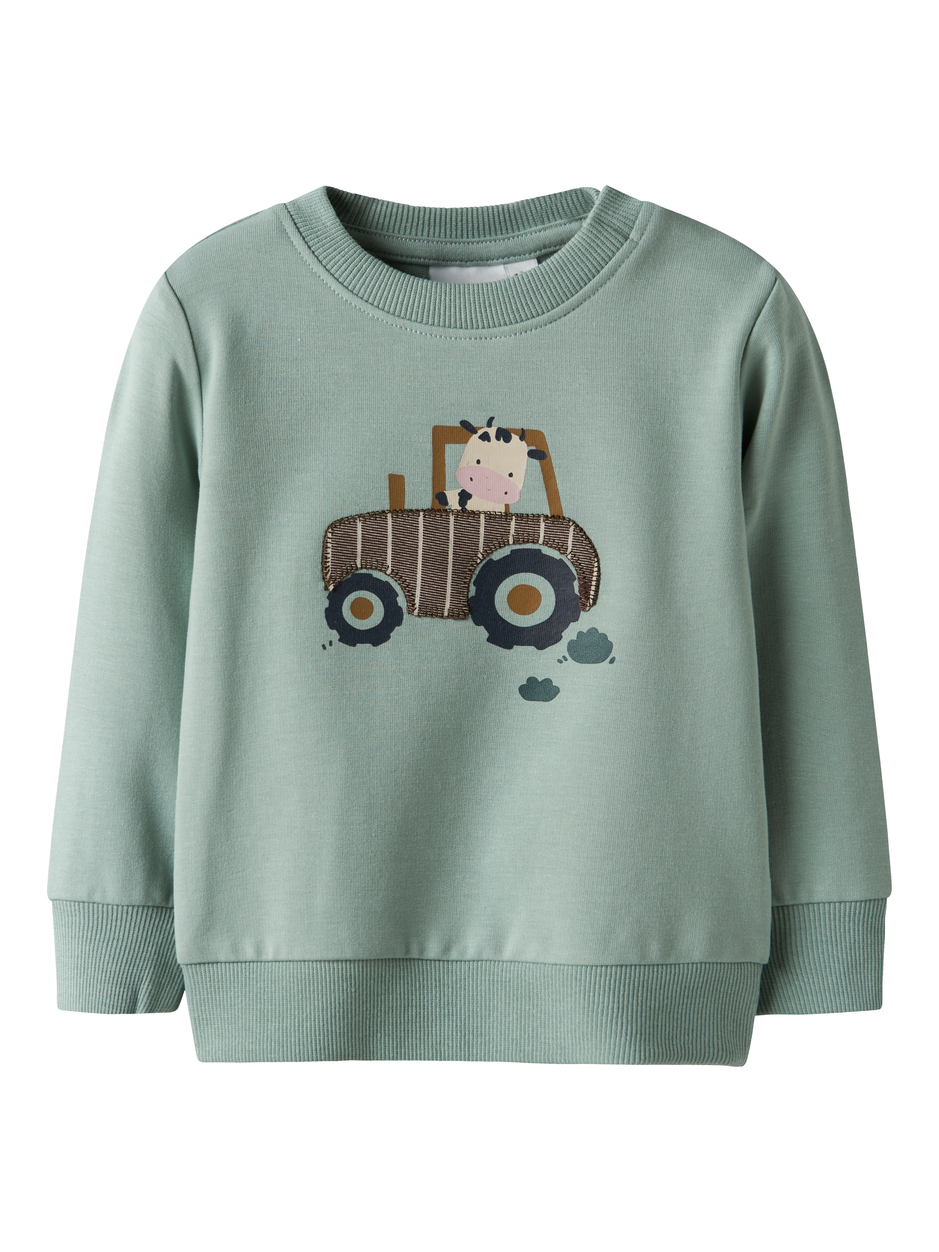 Sudadera Vaca Verde Bebé