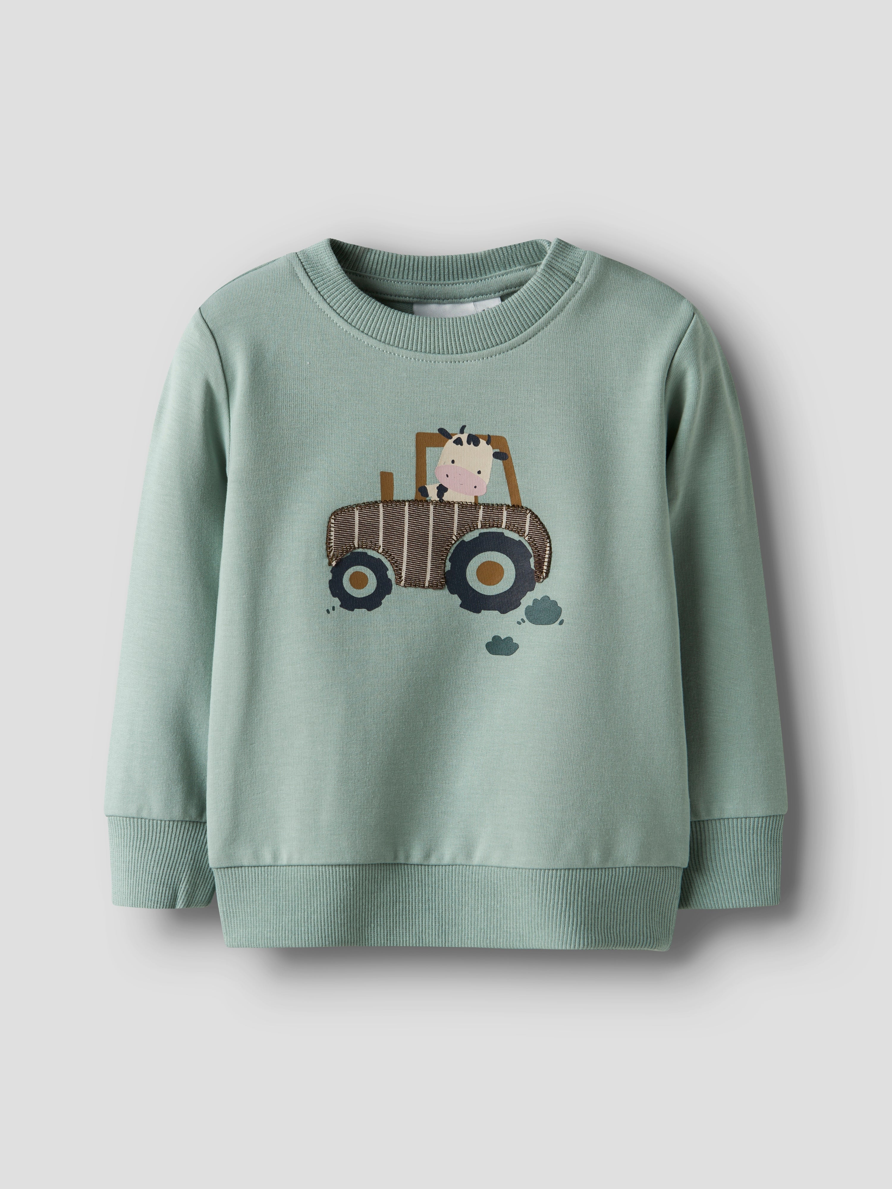 Sudadera Vaca Verde Bebé
