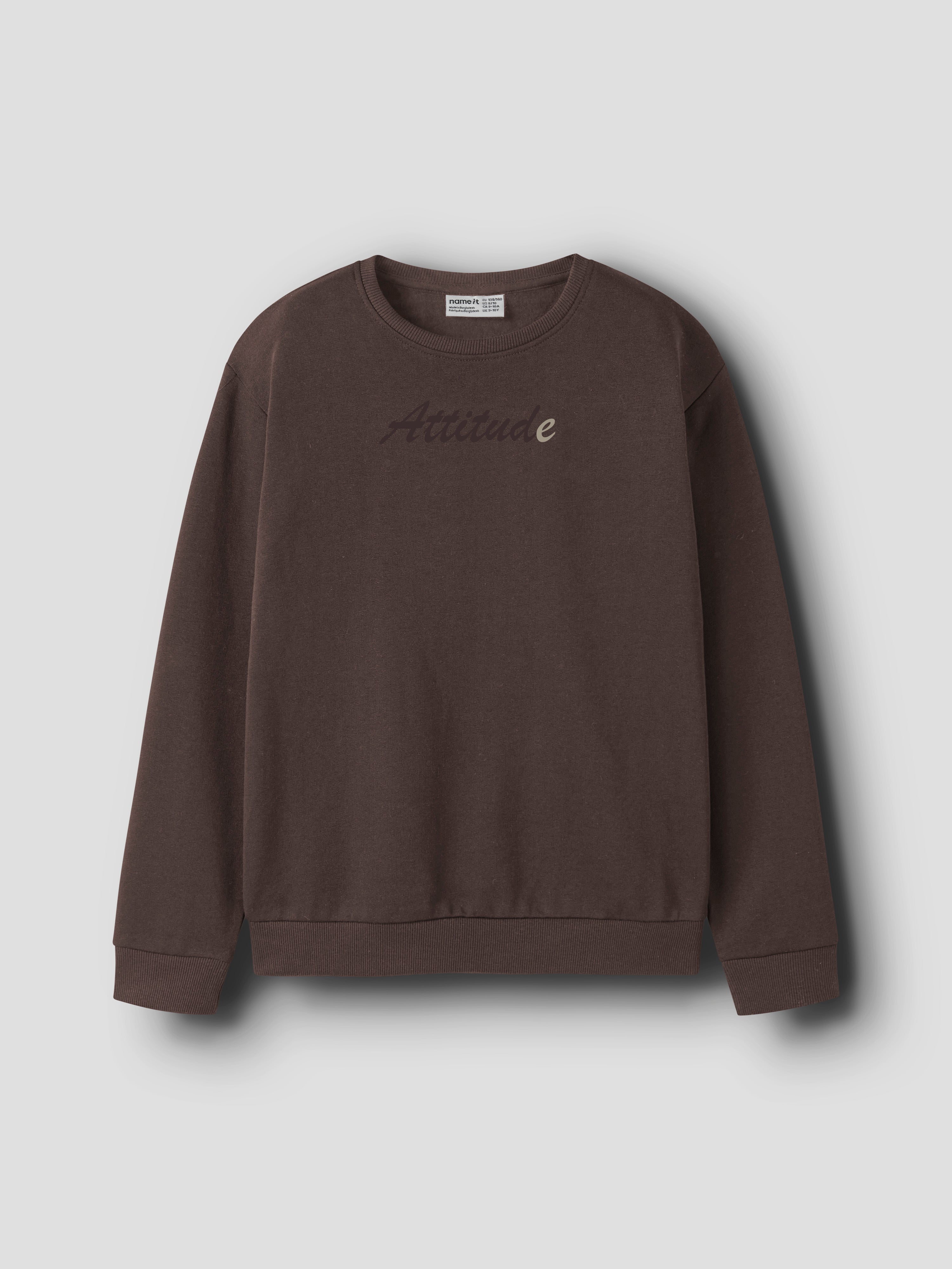 Sudadera Attitude Marrón Kid