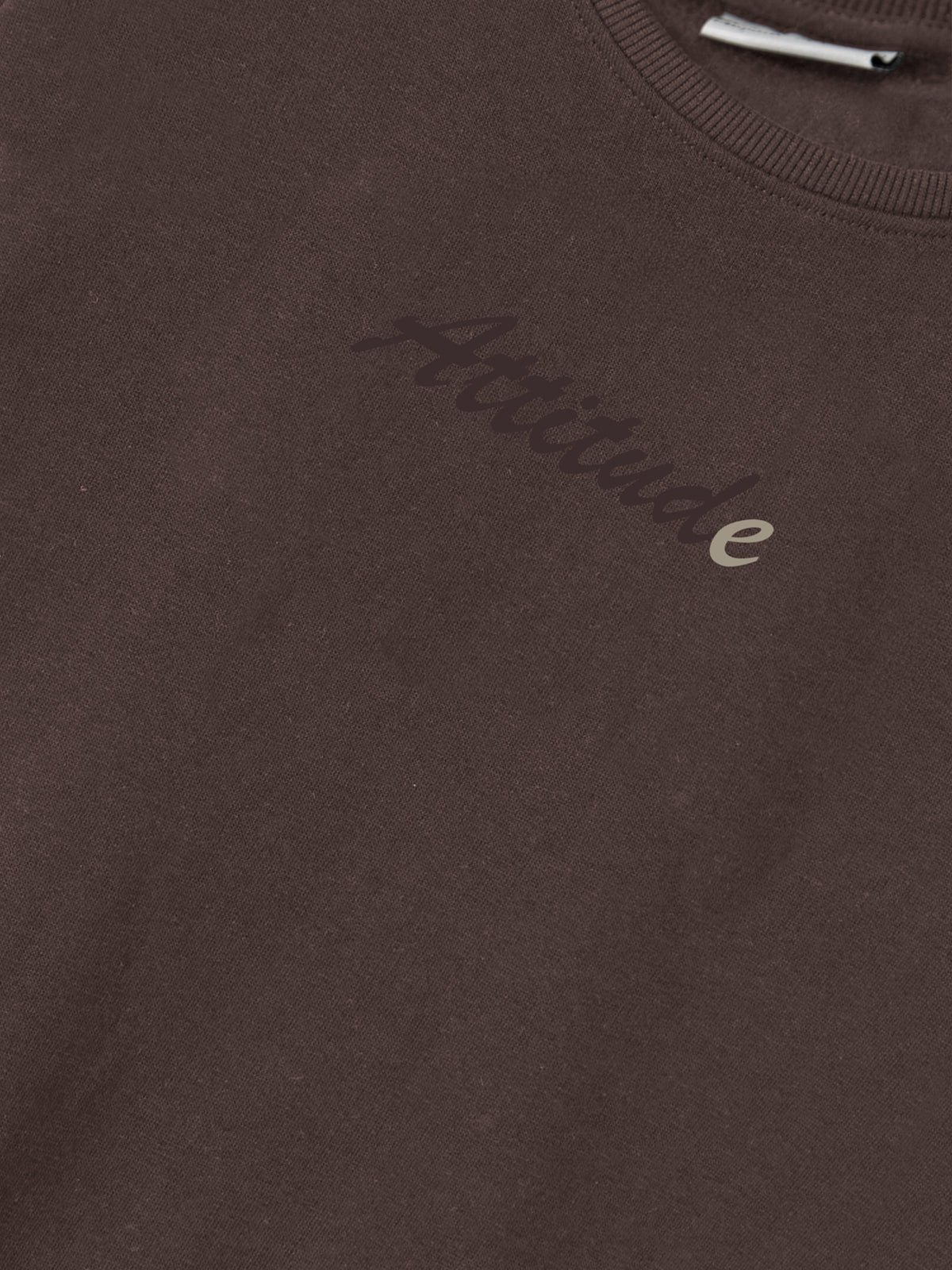 Sudadera Attitude Marrón Kid