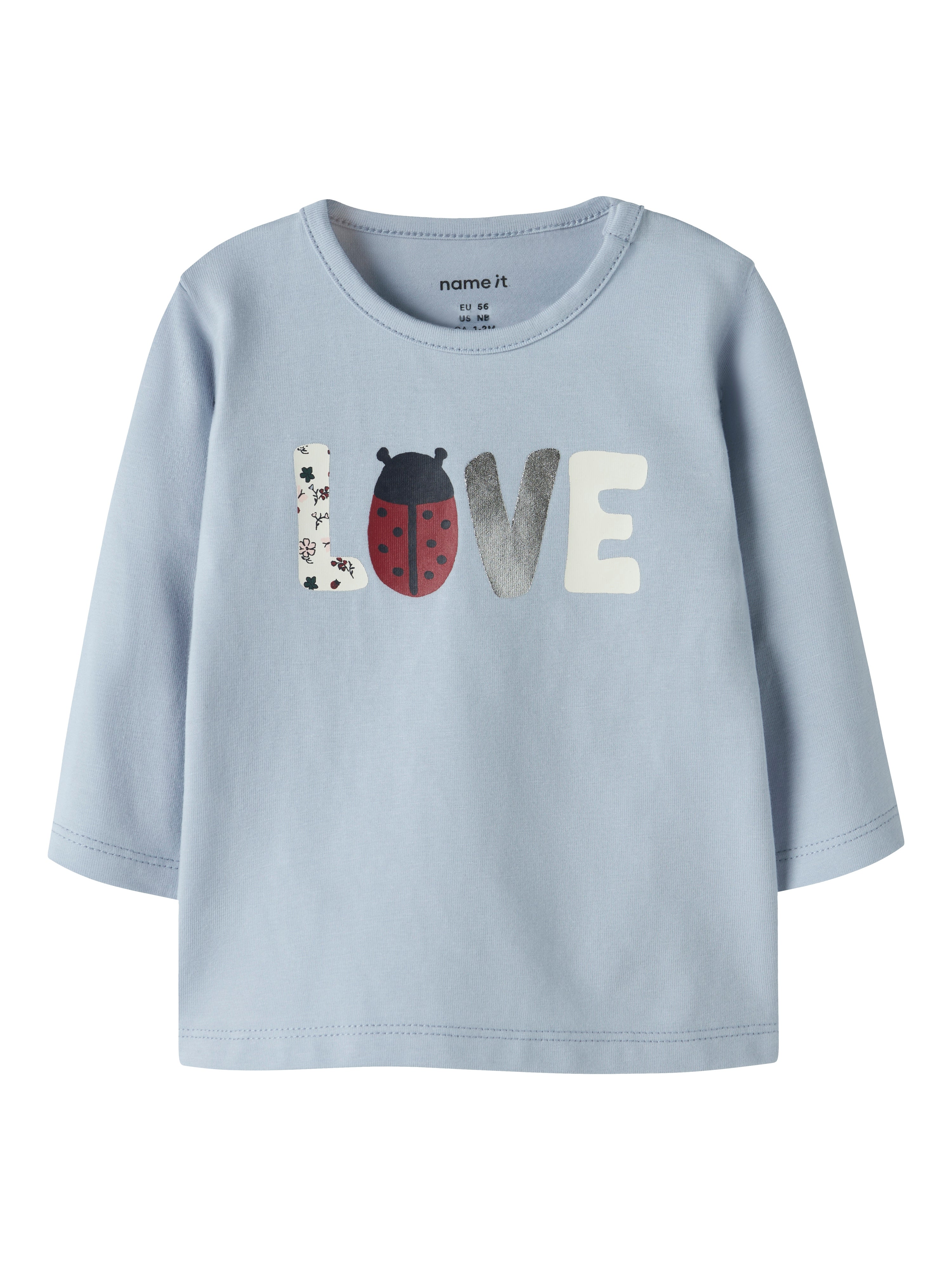 Camiseta Love Azul Bebé