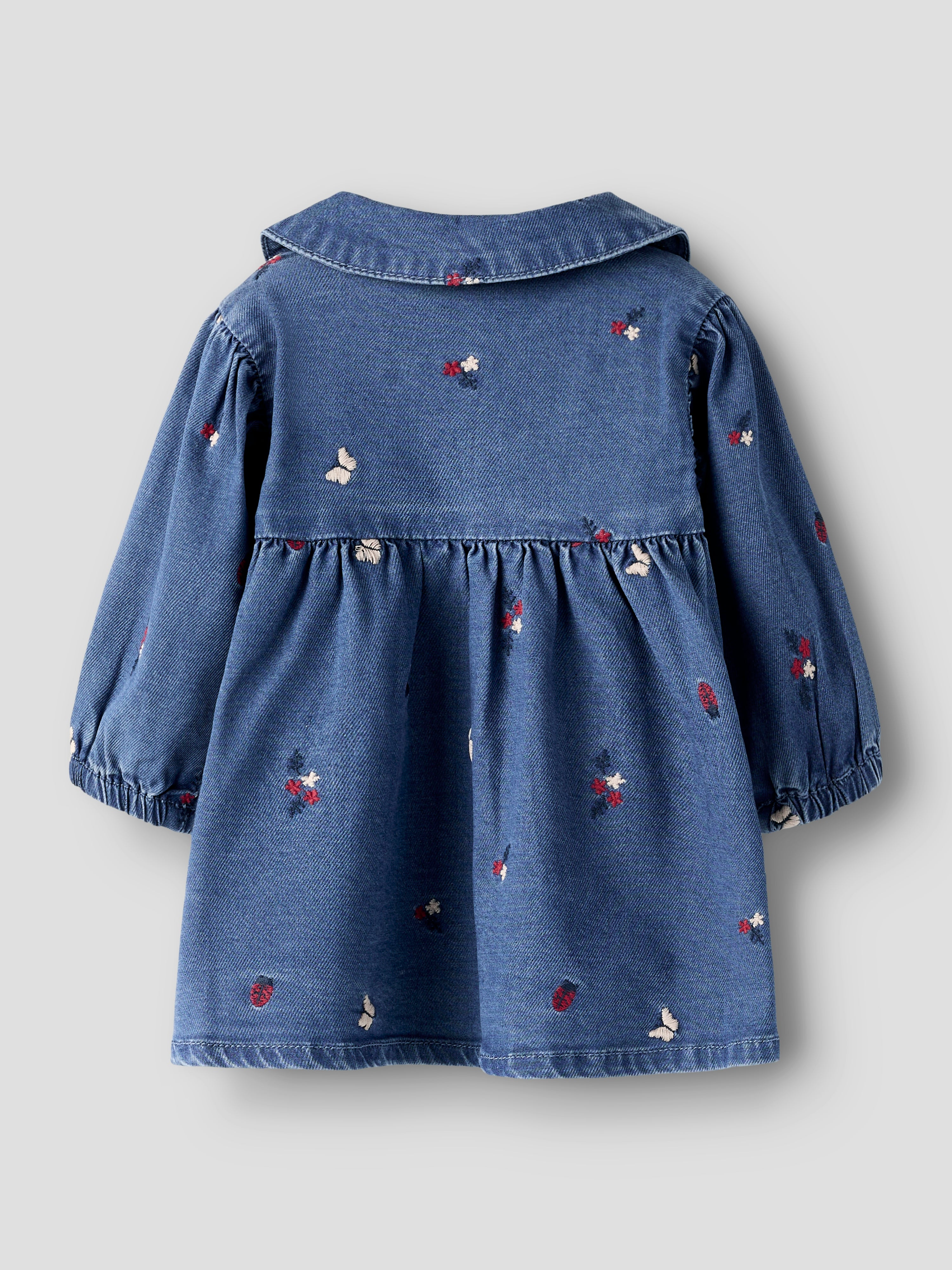 Vestido Bordado Denim Oscuro Bebé