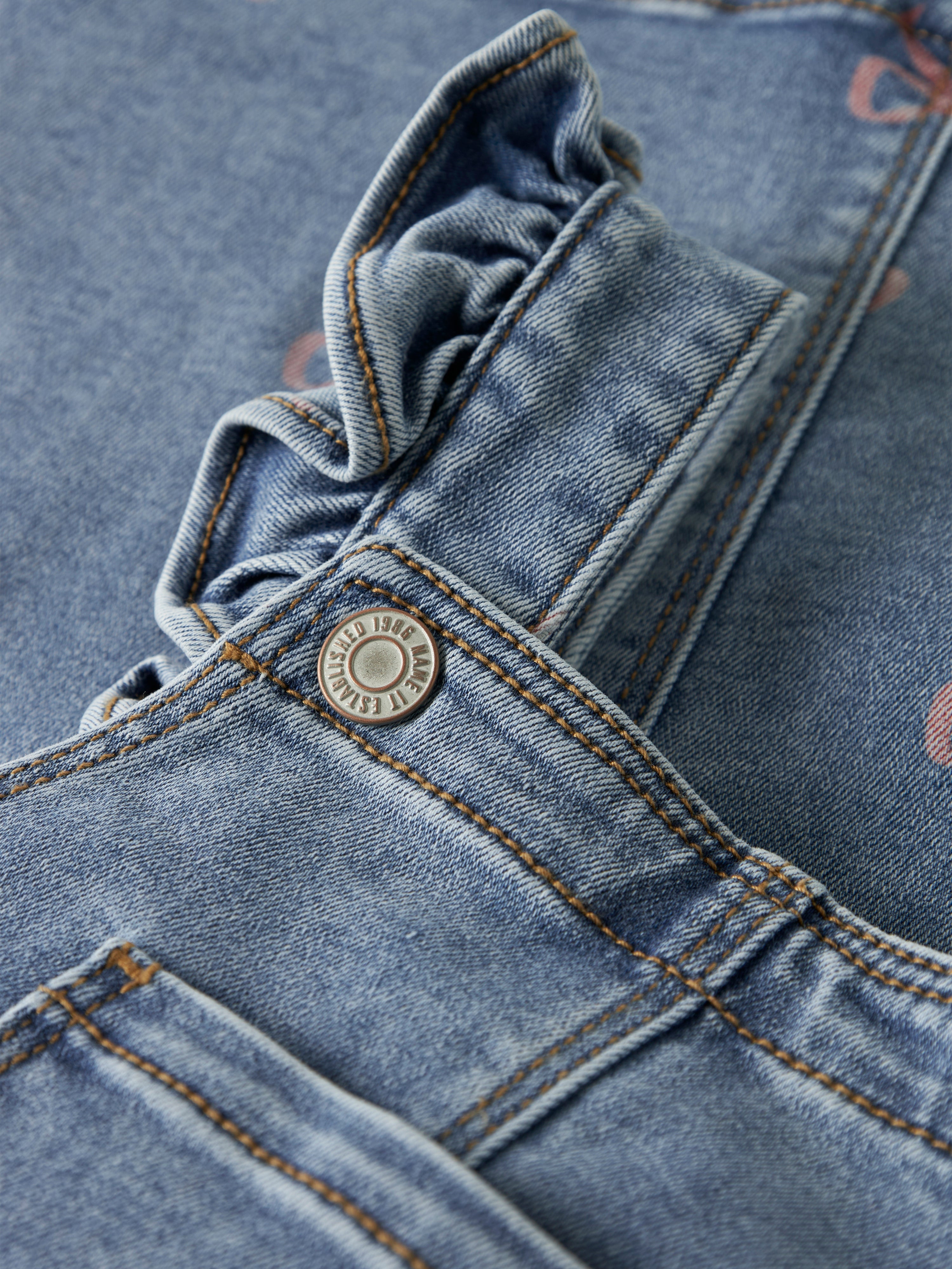 Vestido Denim Lazos Mini