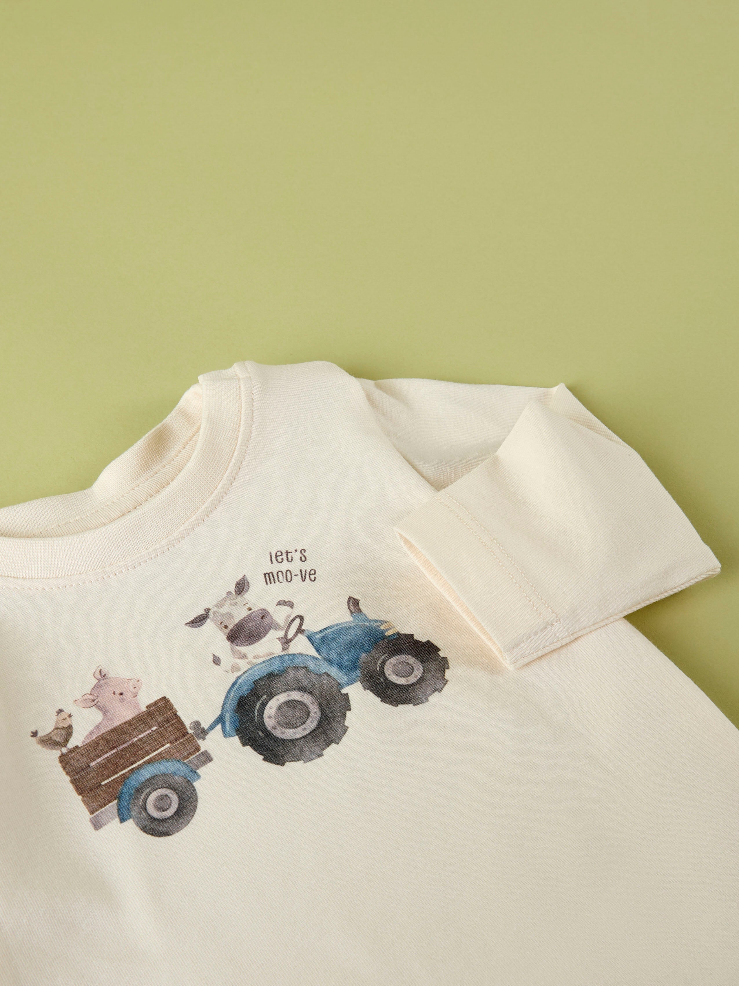 Camiseta Vaquita Crudo Bebé