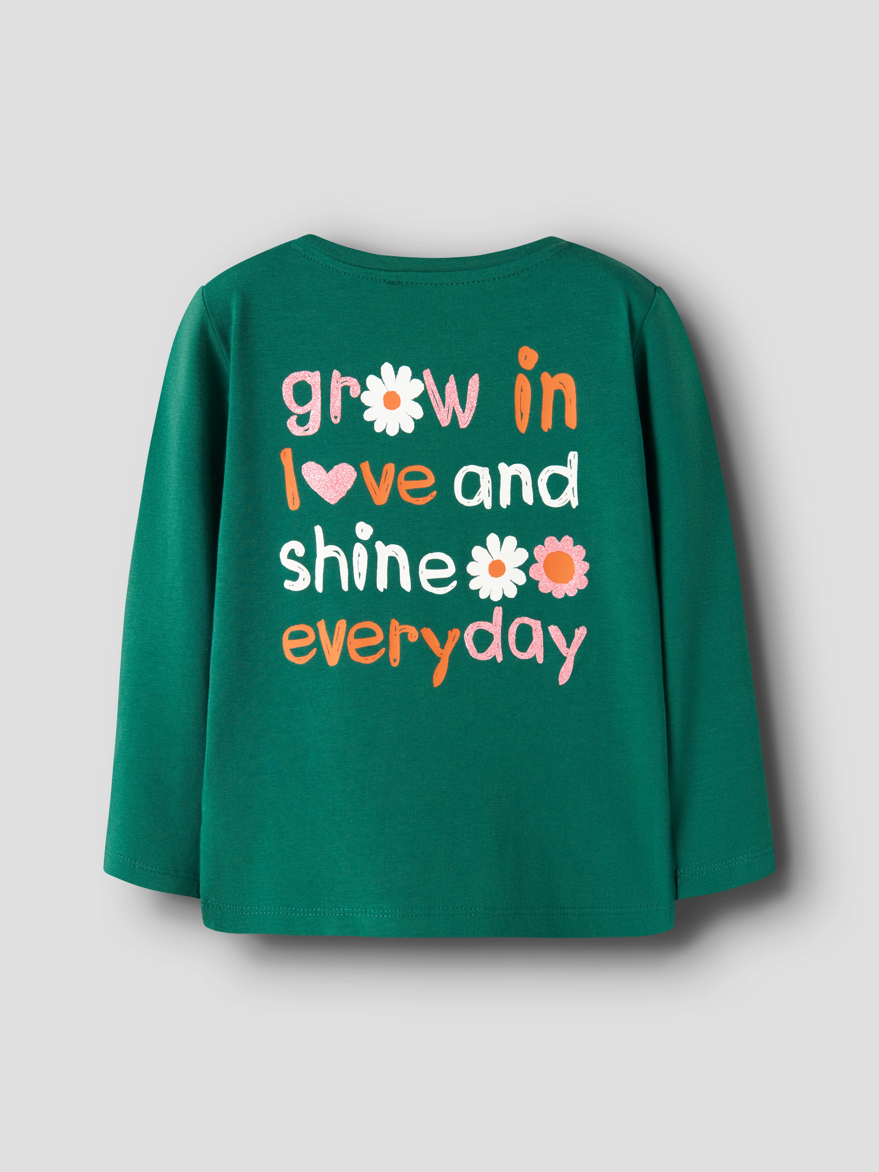 Camiseta Verde Flores Mini
