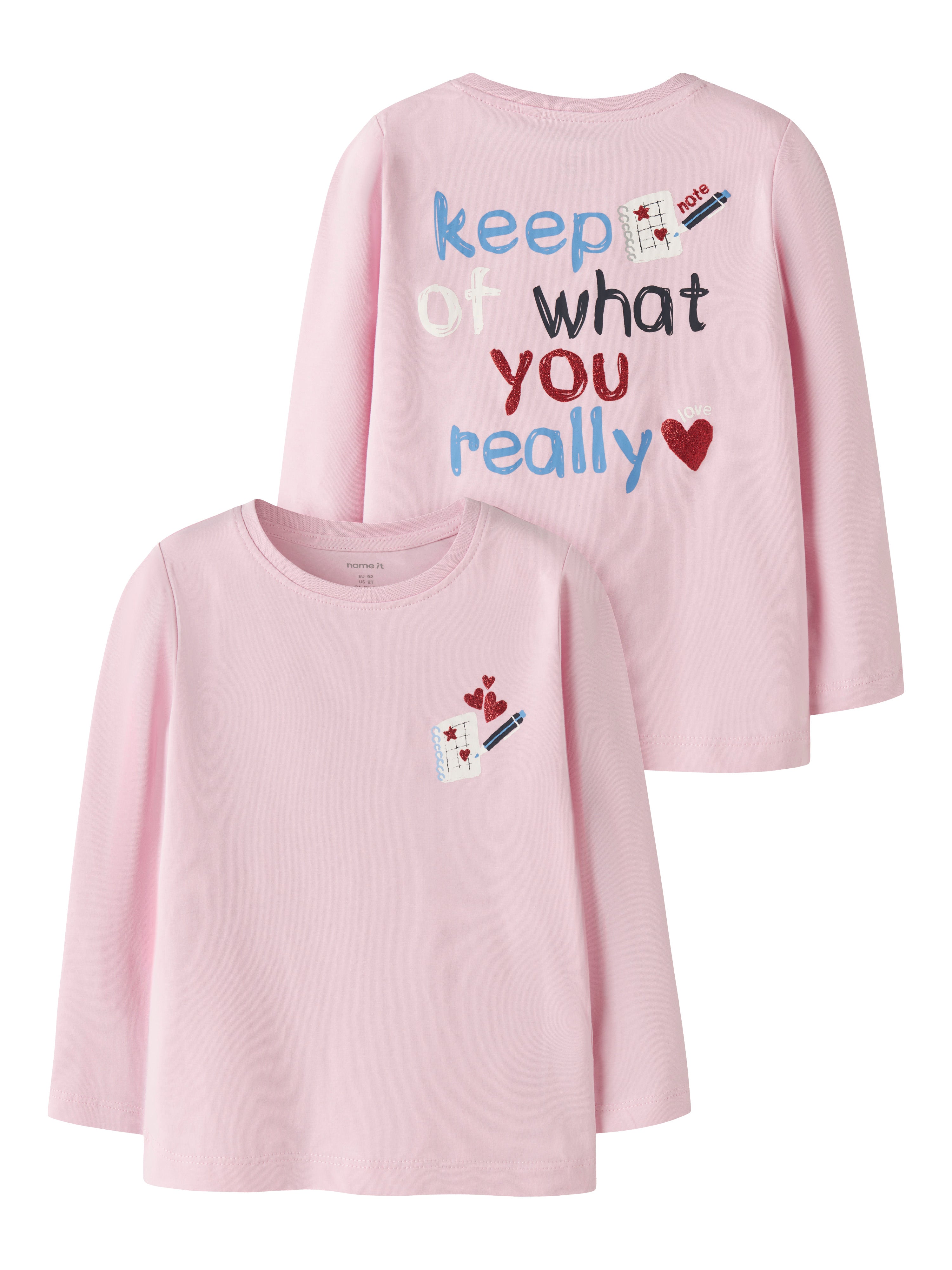 Camiseta Rosa Corazones Mini