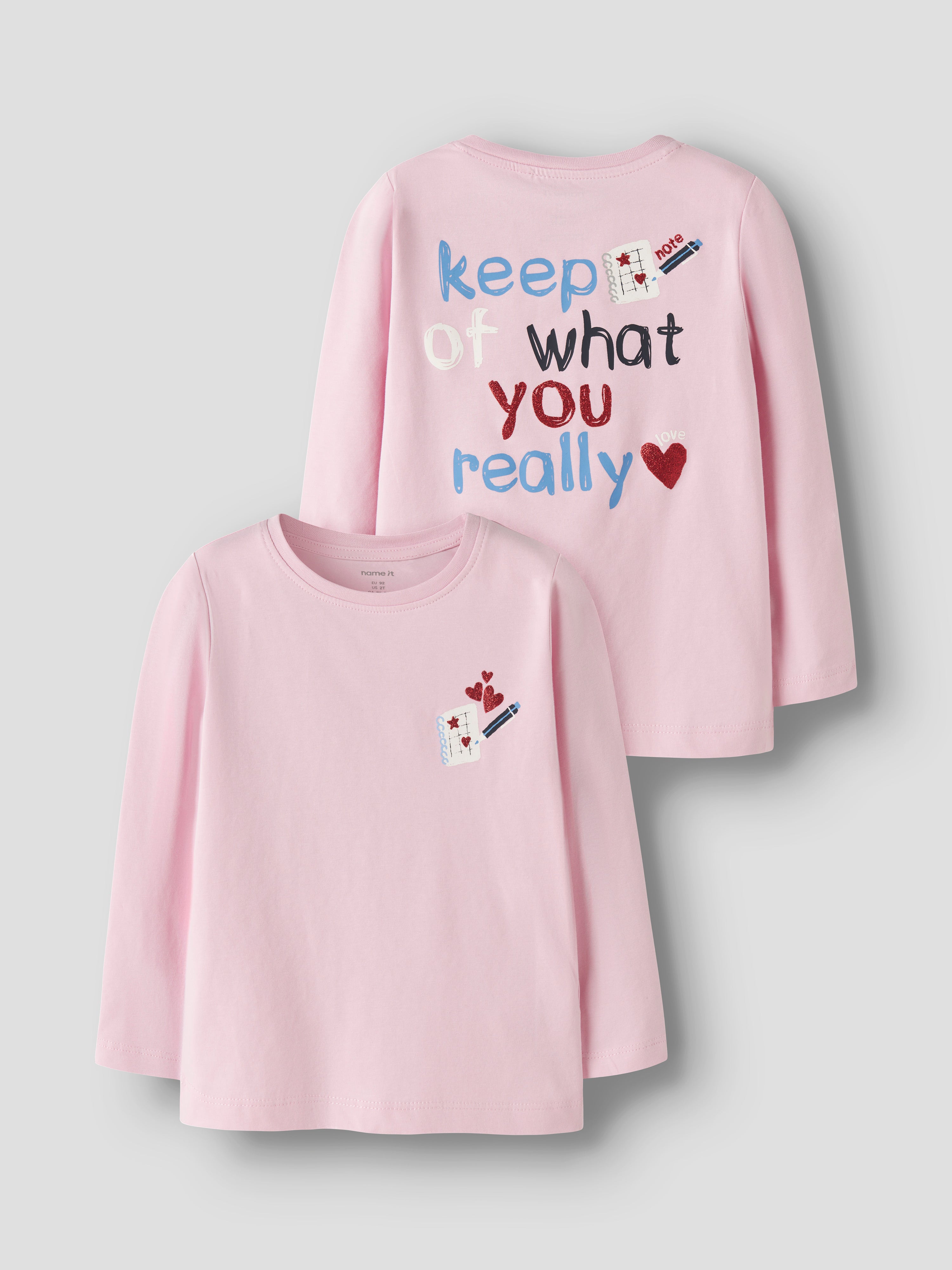 Camiseta Rosa Corazones Mini