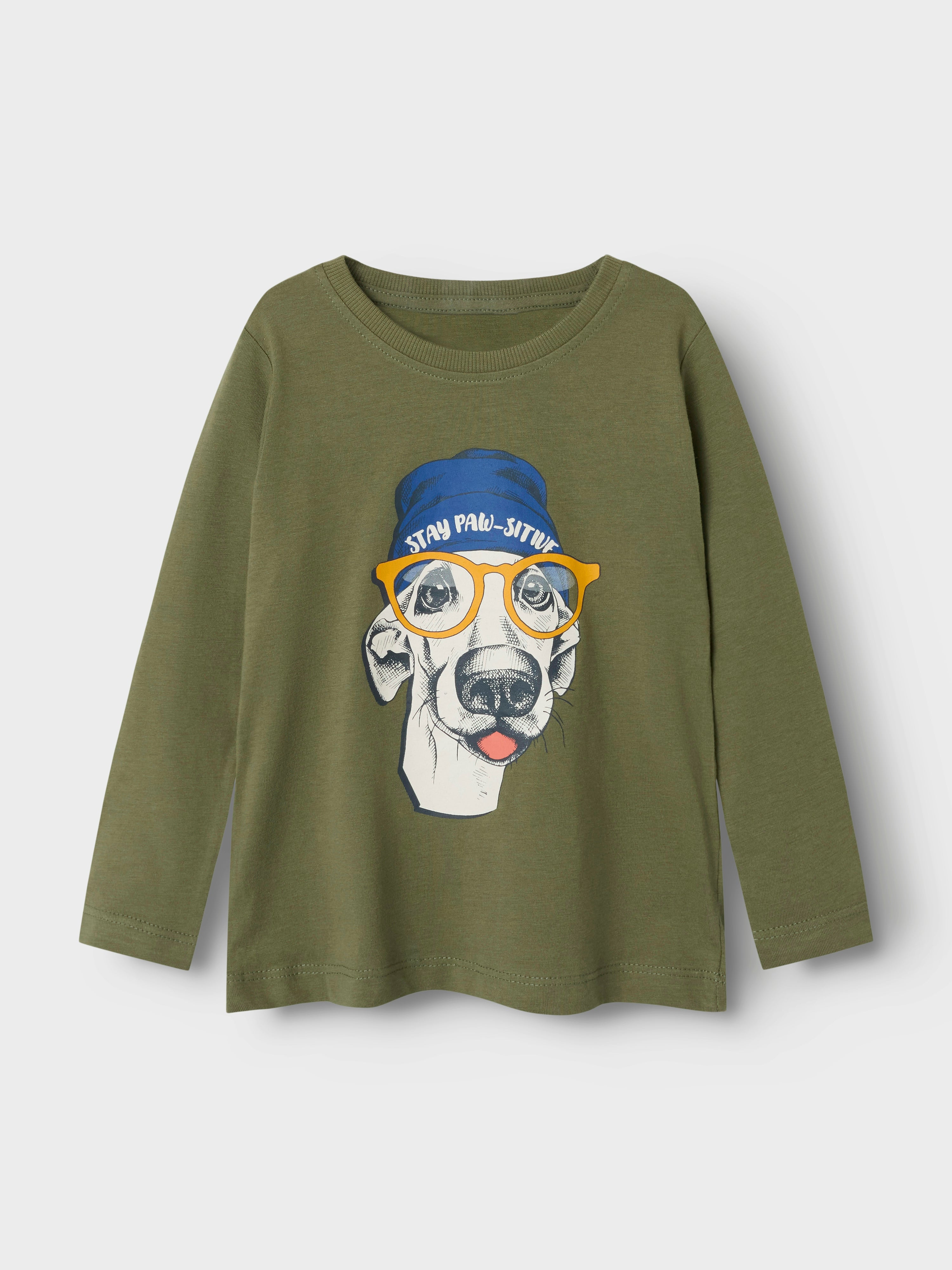 Camiseta Perrito Gafas Verde Mini