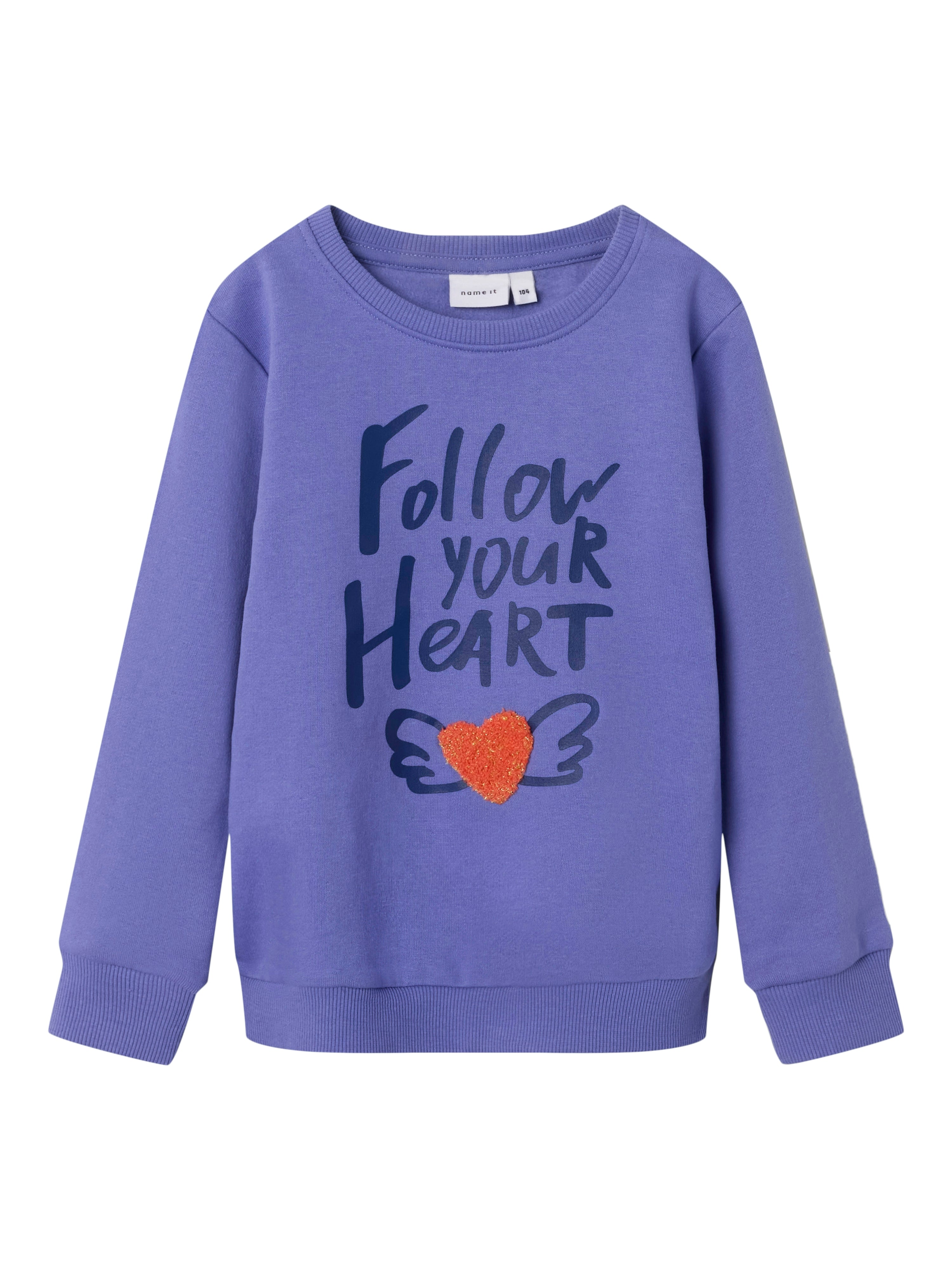 Sudadera Corazón Alas Morada Mini