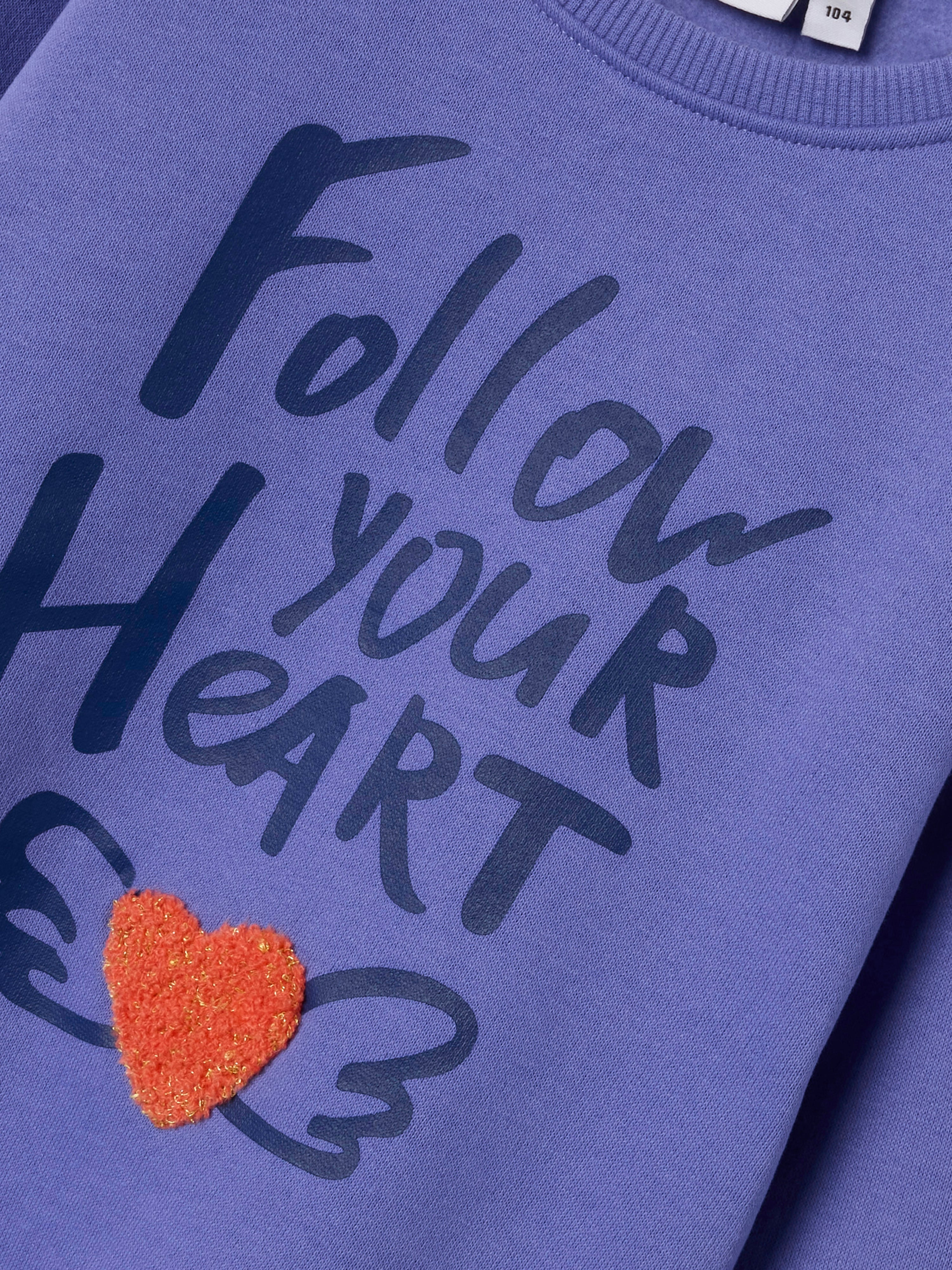 Sudadera Corazón Alas Morada Mini