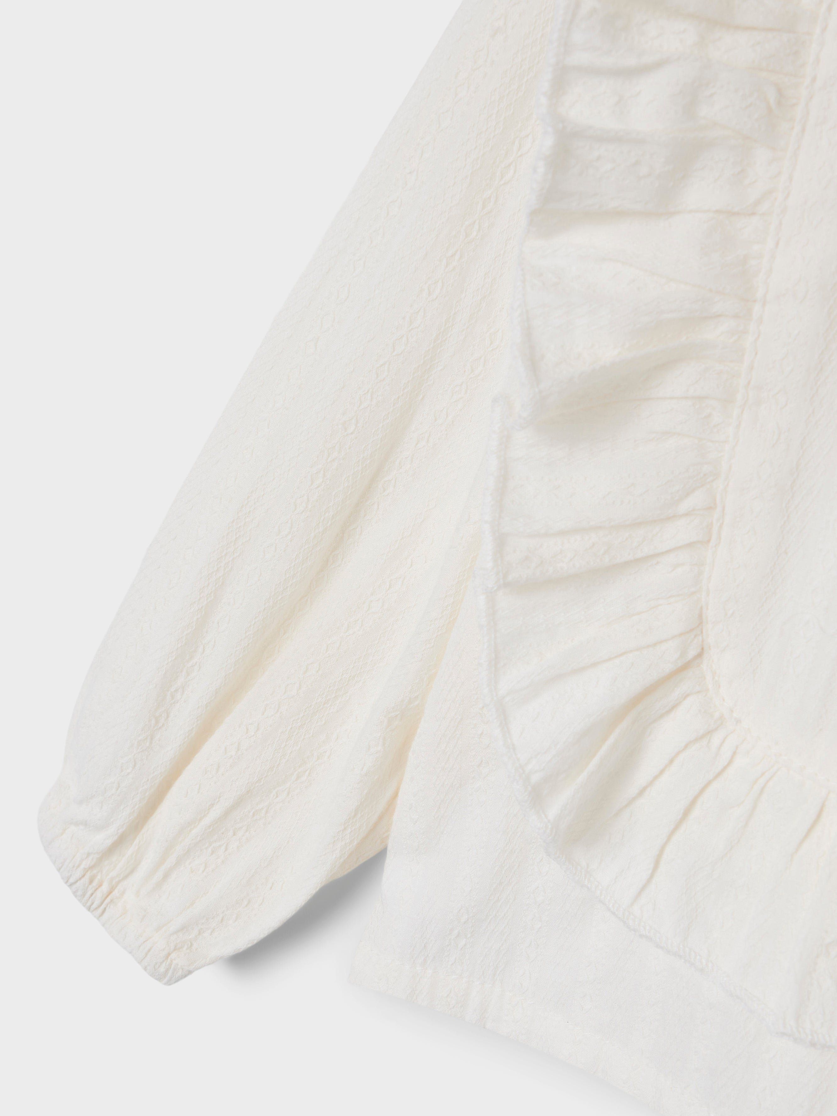 Blusa Volantes Blanco Roto Mini