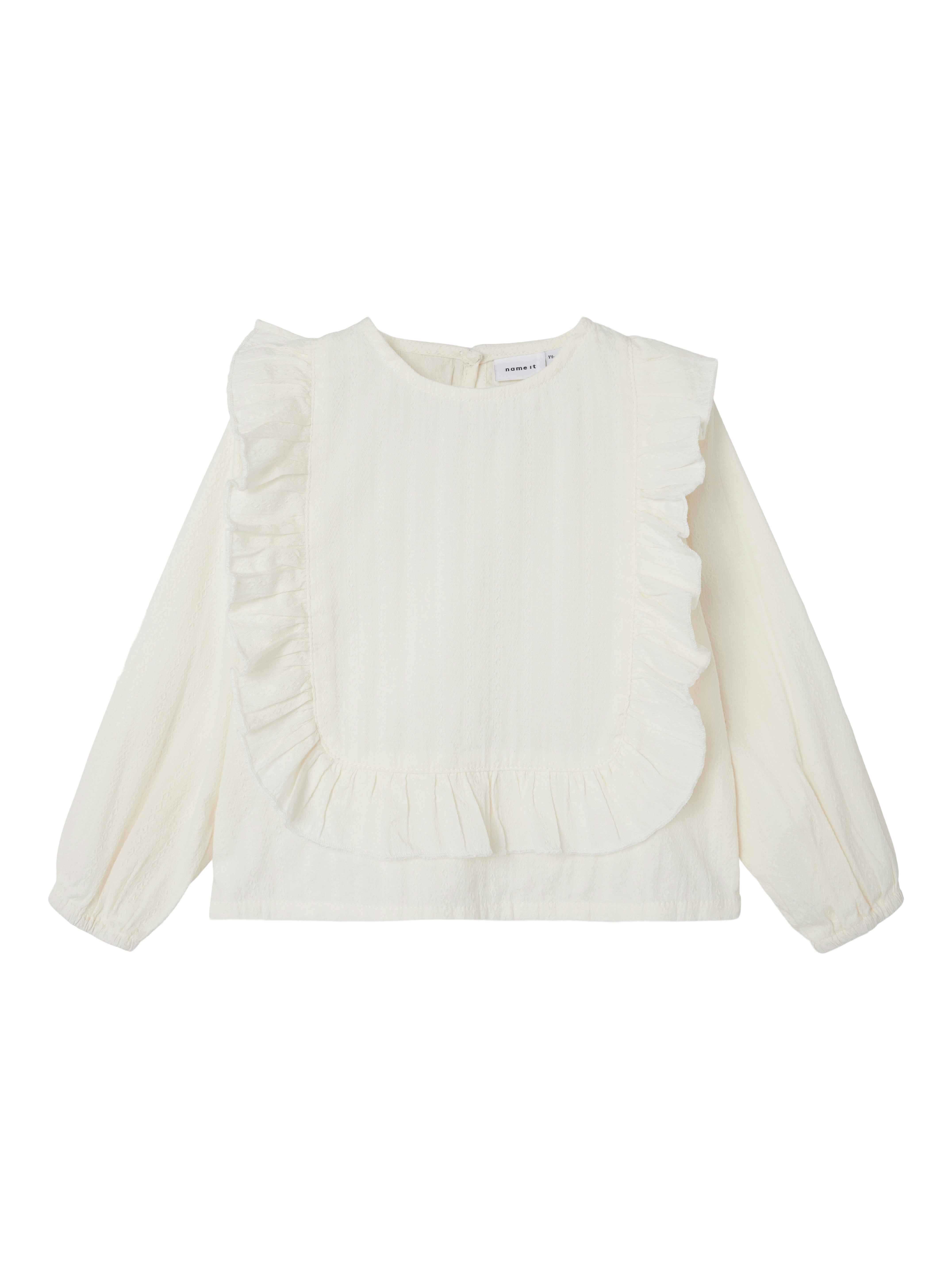 Blusa Volantes Blanco Roto Mini