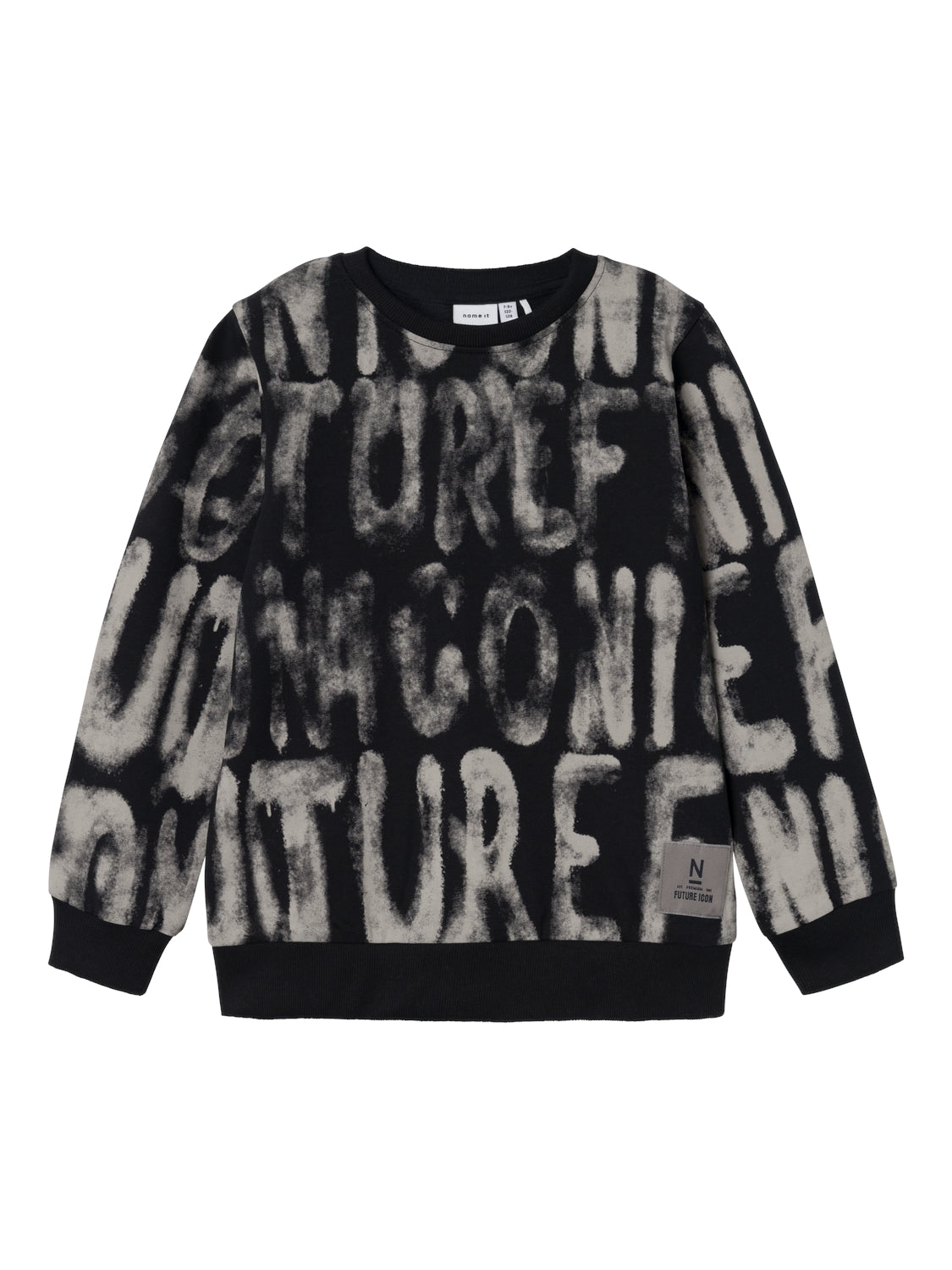 Sudadera Letras Kid Negra