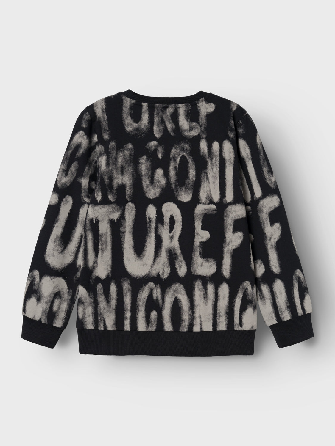 Sudadera Letras Kid Negra