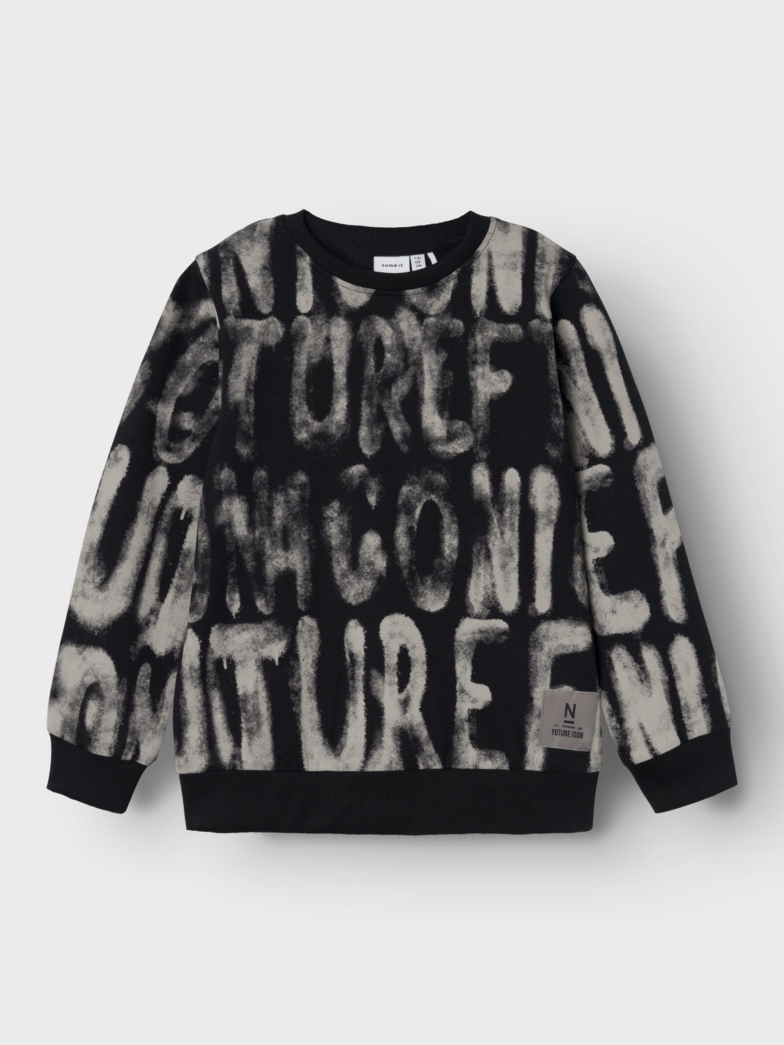 Sudadera Letras Kid Negra